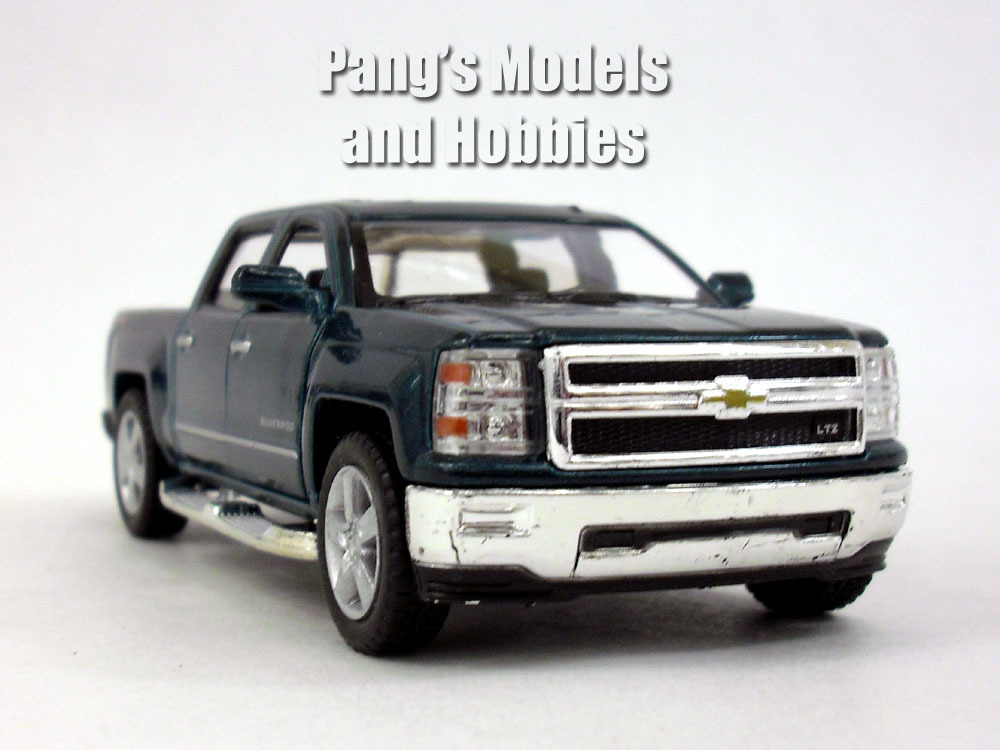 Chevy Silverado (2014) LTZ Crew Cab 4×4 1/46 Scale Diecast Metal Model – GREEN