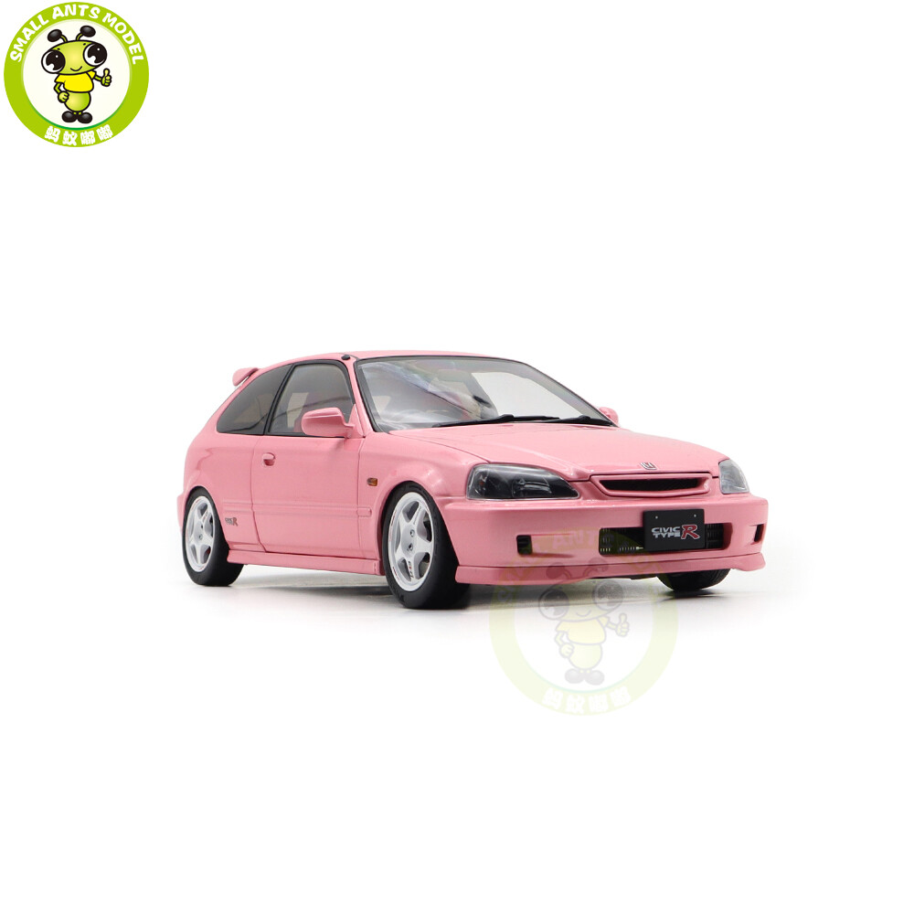 1/18 MOTORHELIX Honda CIVIC Type R EK9-120 Pink EVO Wheels Diecast Model Car
