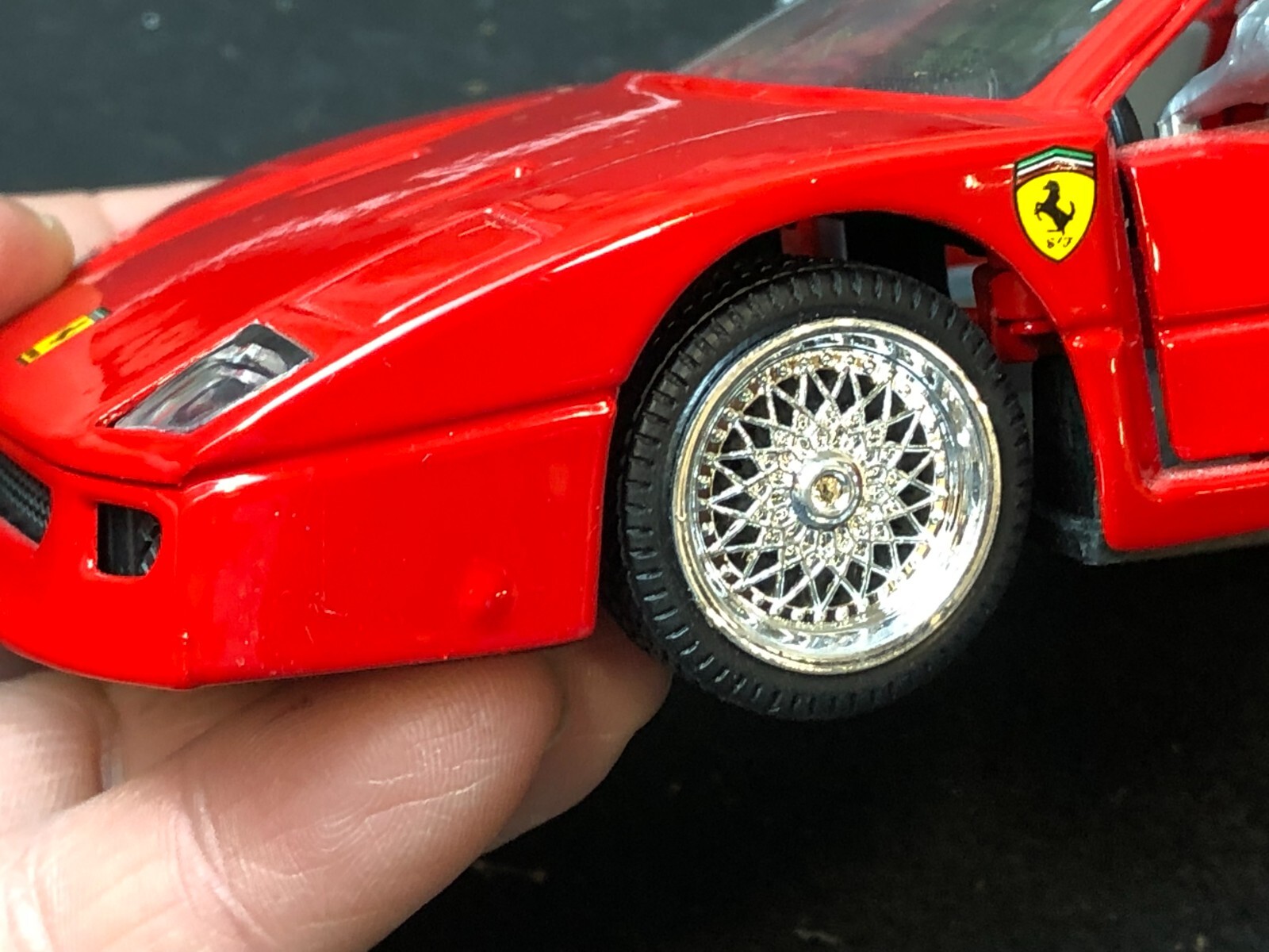 SUNNY SIDE SS7704 1:24 Diecast Model RED 1987 FERRARI F40 Opening Doors NO BOX