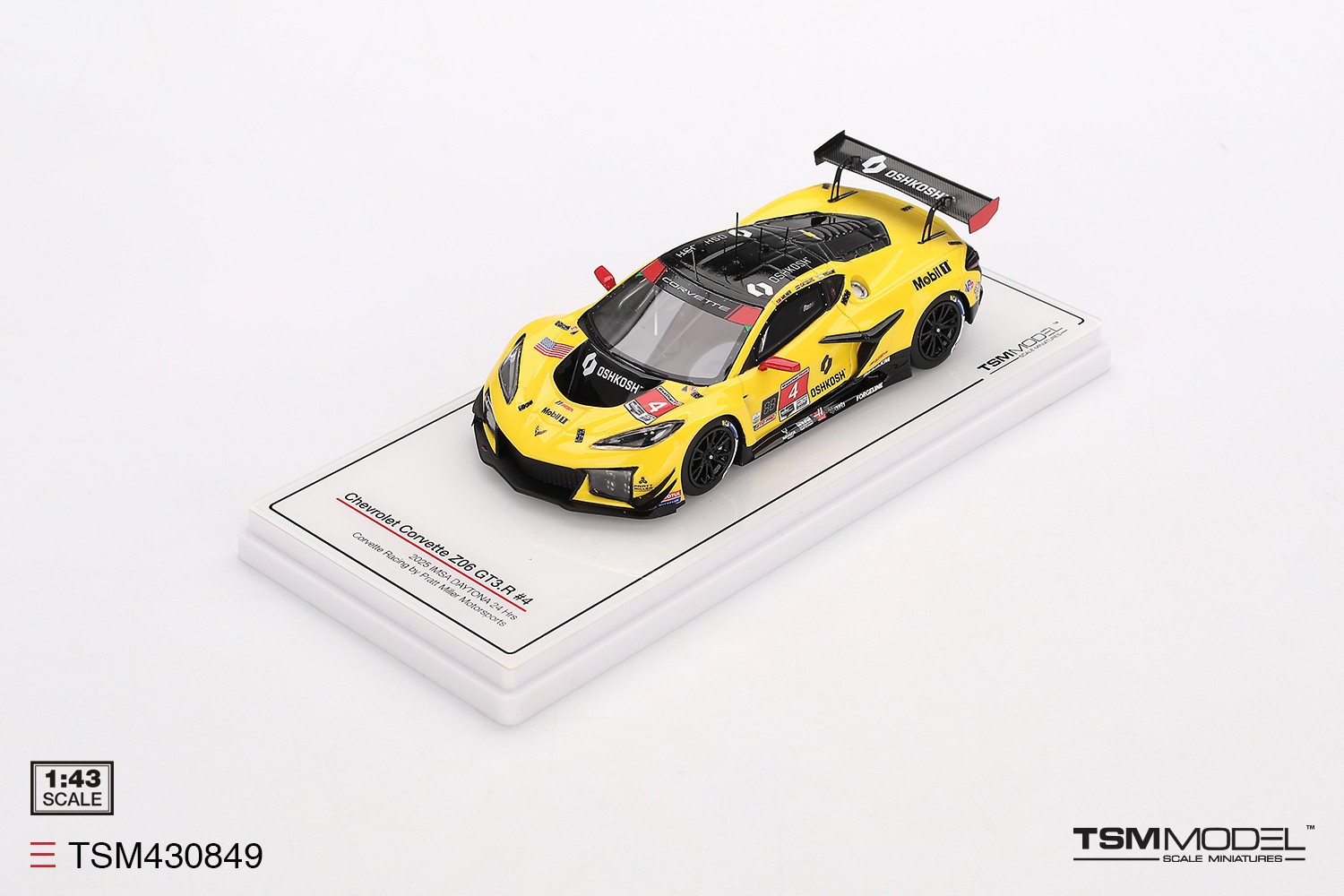 TSM-Model Chevrolet Corvette GT3.R -2025 24hr Daytona 1:43 Diecast Car TSM430849