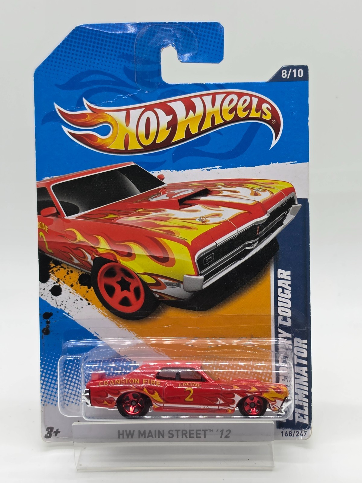 2012 Hot Wheels ’68 Mercury Cougar Eliminator HW Main Street Red 8/10 #168/247