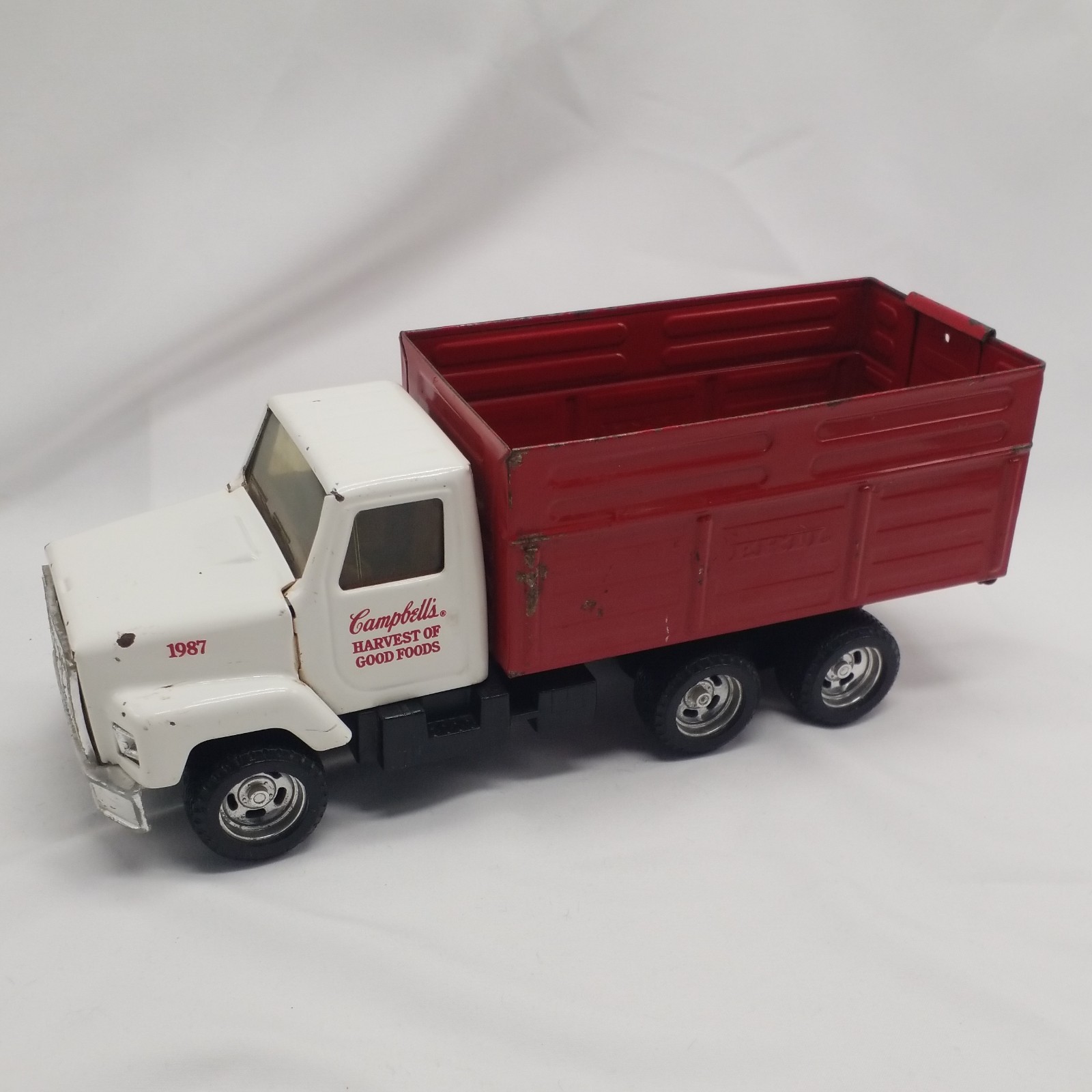 VTG 1987 ERTL Campbells Soup Truck Pressed Steel International Grain Dump Toy