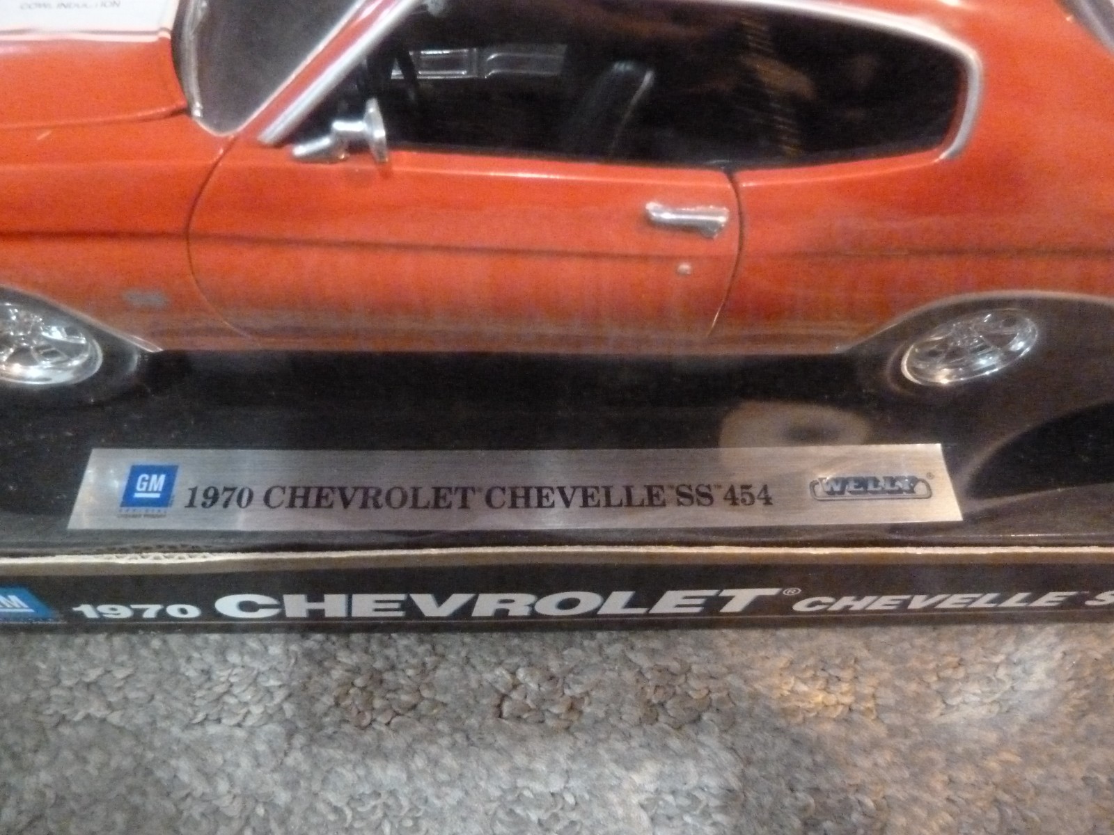WELLY COLLECTABLE 1/18 Orange 1970 Chevrolet Chevelle SS454 Diecast Car RARE NEW