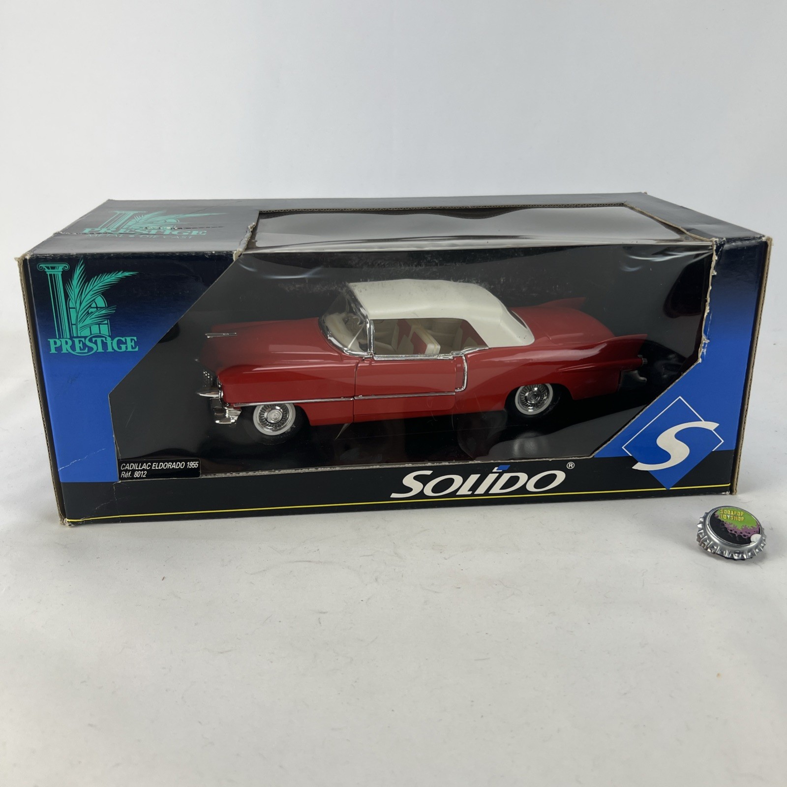 Cadillac Eldorado 1955 1:18 Die Cast Prestige Solido France Red Removable Top