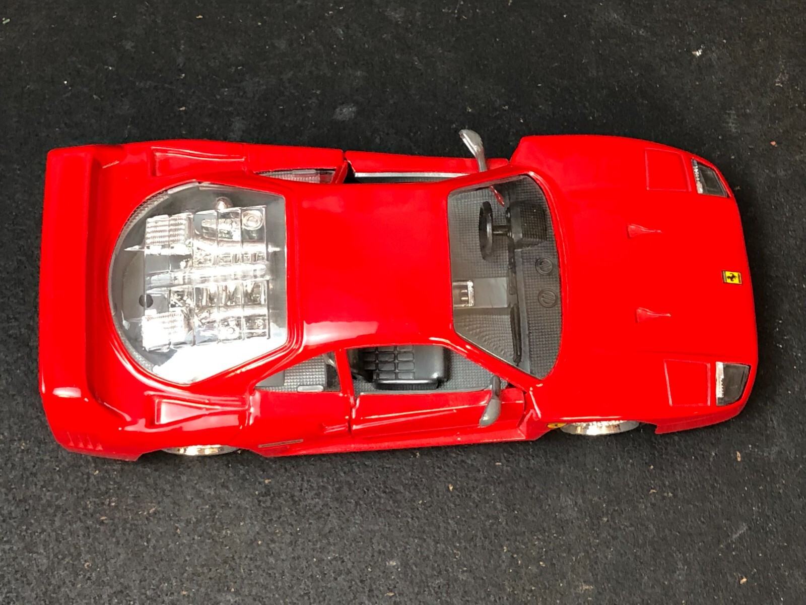 SUNNY SIDE SS7704 1:24 Diecast Model RED 1987 FERRARI F40 Opening Doors NO BOX