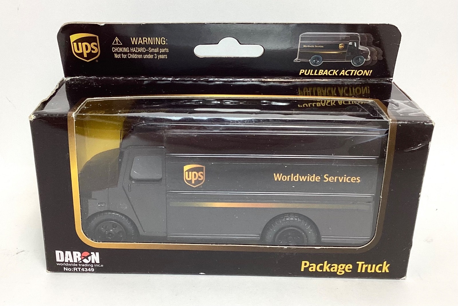New In Box Daron Scale Die-Cast UPS Pullback Action Package Truck
