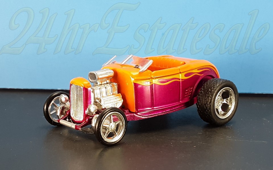 HOT WHEELS OIL CAN PINK TANGERINE 32 FORD HOT ROD 1/7K Loose 100% DETAIL☑️ITOUT!
