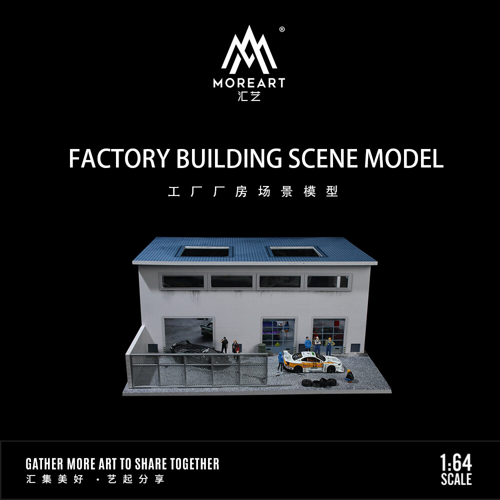 Diorama 1/64 Parking Lot Model LED Lighting Factory Garage Scene Model Toy US