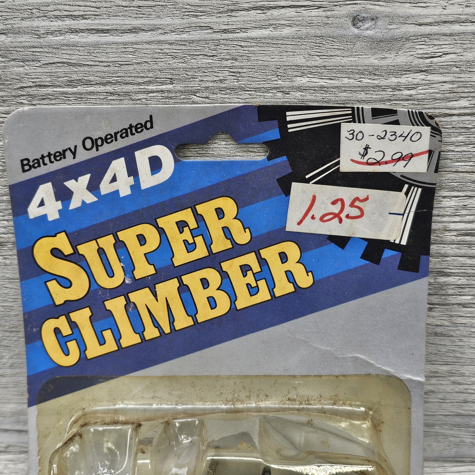Vintage Battery Operated 4X4D Super Climber Jeep Toy Vehicle Hong Kong NIP