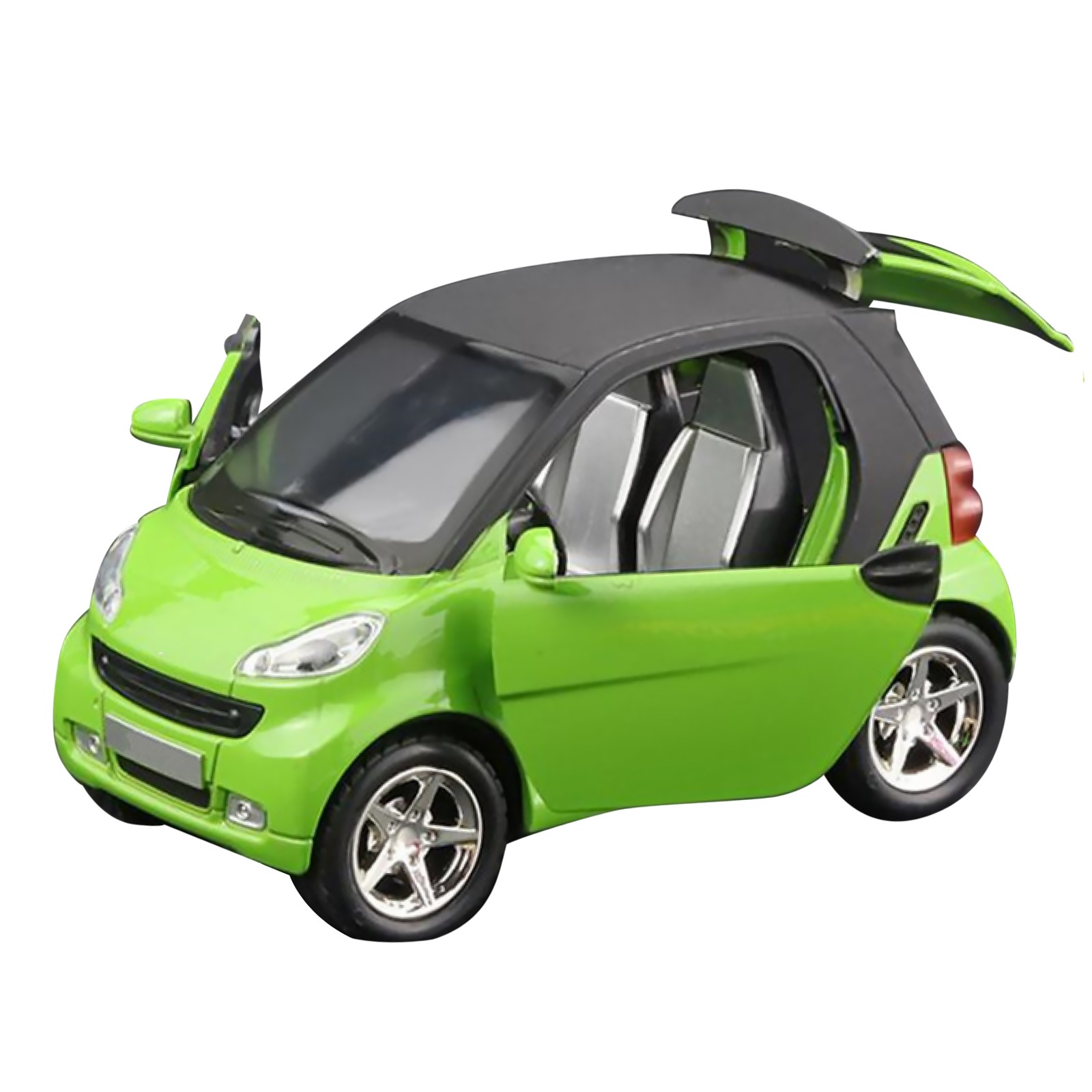1:32 Pull Back Green Model Car Toy Kids Gifts With Sound&Light For Smart ForTwo