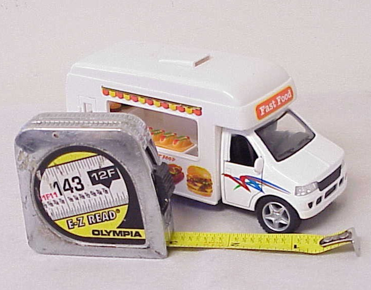 KINSFUN KINTOY DIE-CASTING FAST FOOD DELIVERY TRUCK TOY HOT DOGS & BURGER