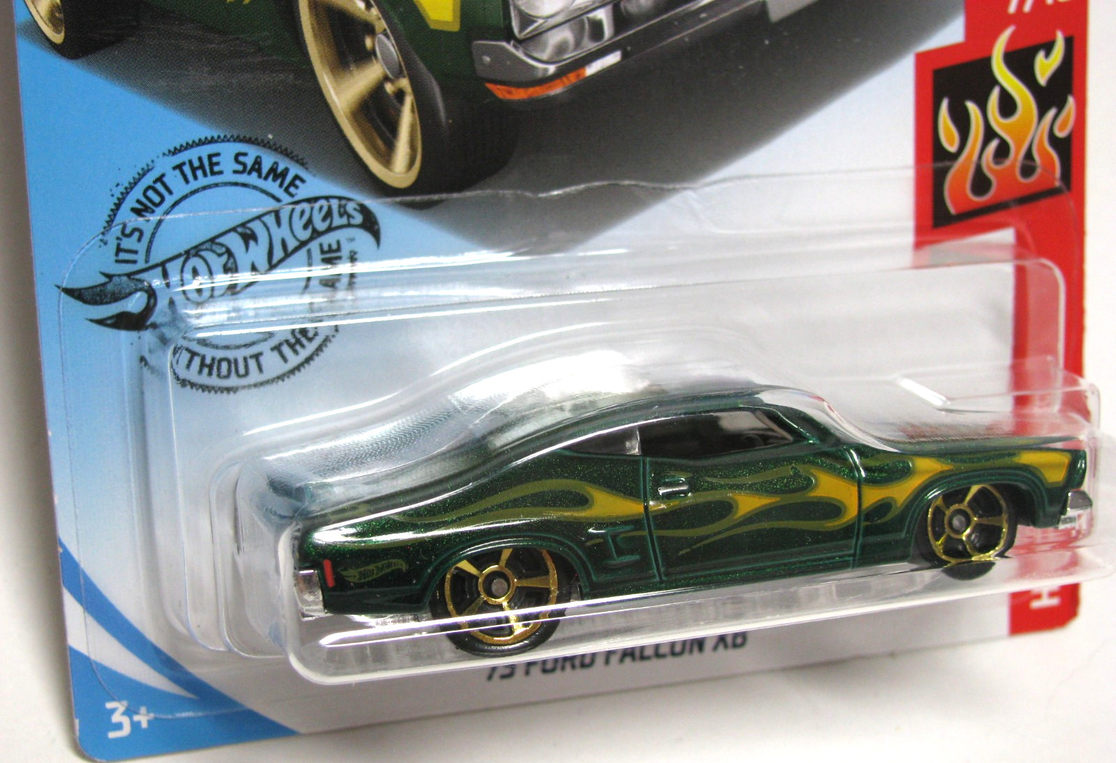 2018 Hot Wheels HW Flames Green ‘73 Ford Falcon XB FTE Wheels
