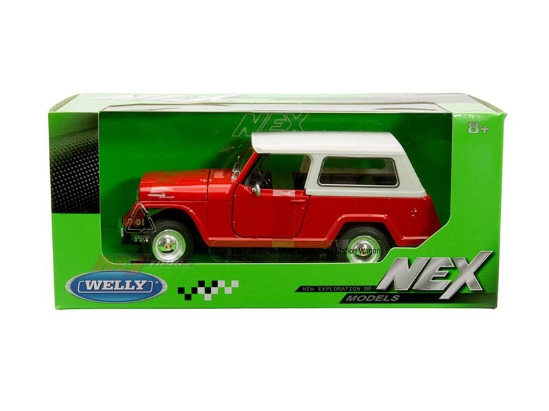 1967 Jeep Jeepster Commando Station Wagon – Red 1:24 Scale Car – Welly 24117RD