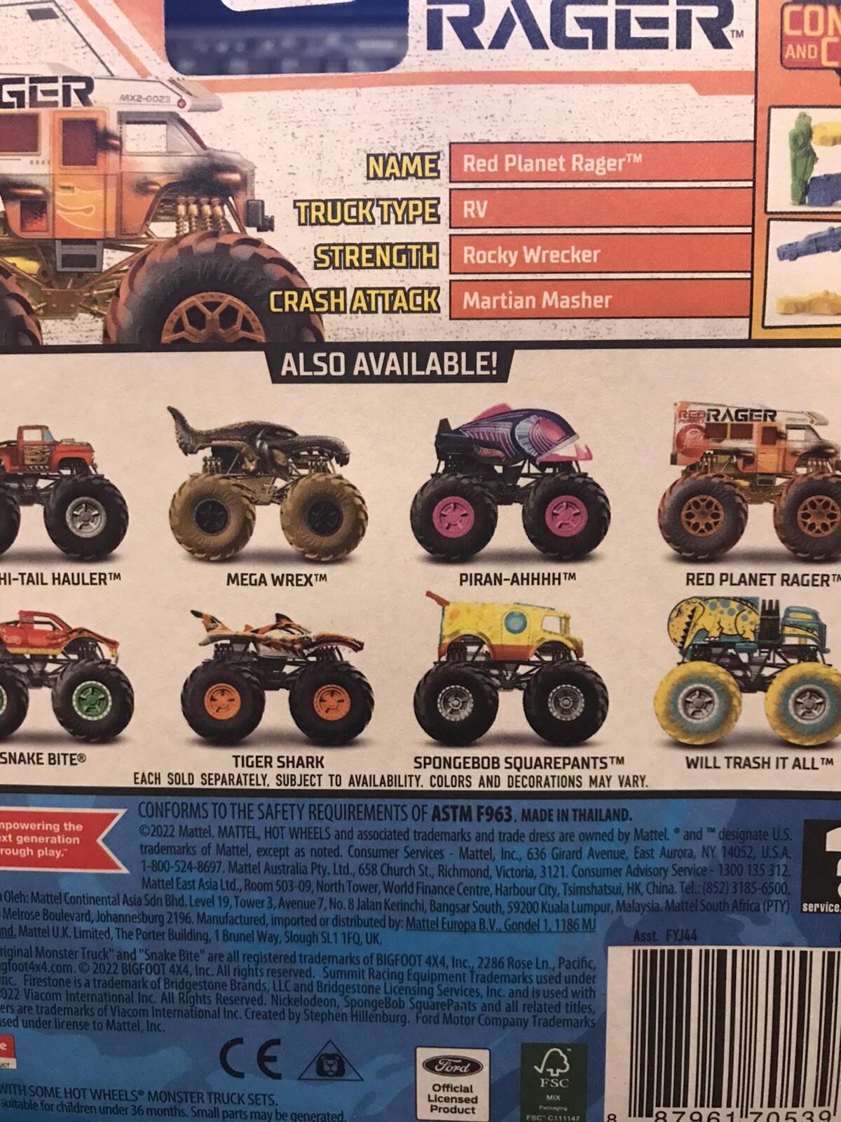 Hot Wheels Monster Trucks RED PLANET RAGER FREESTYLE WRECKERS 2023 New