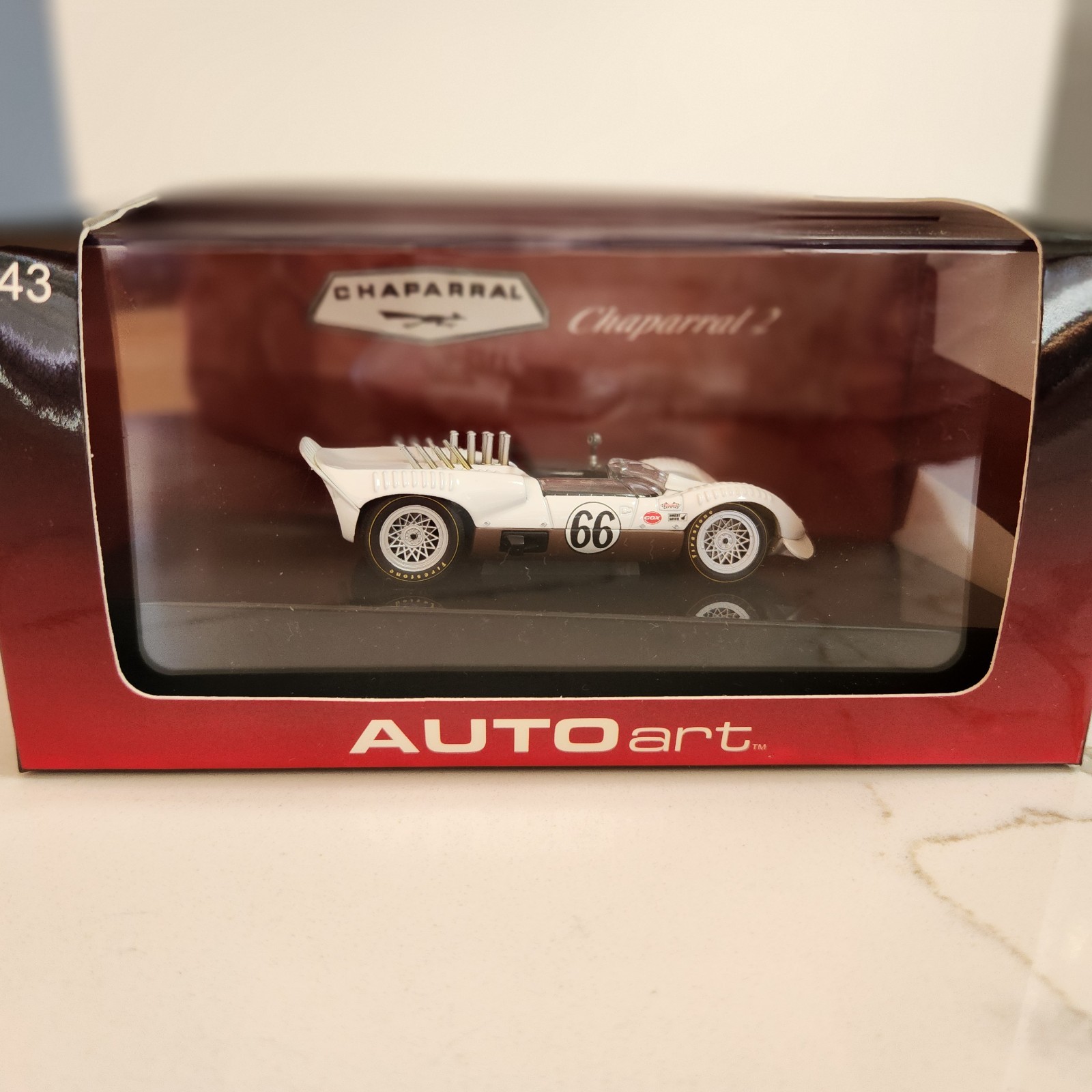 MINT IN BOX AUTO ART CHAPARRAL 2 SPORT RACER 1965 #66 DIECAST CAR