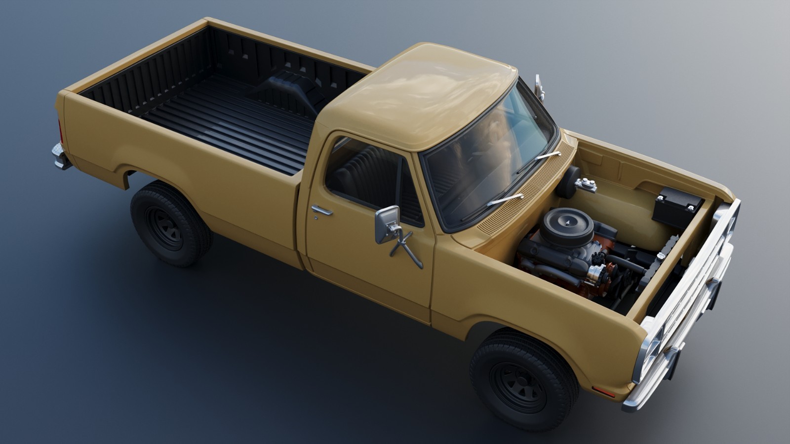 3d printed Dodge Power Wagon W150 1979 model car collectible replica