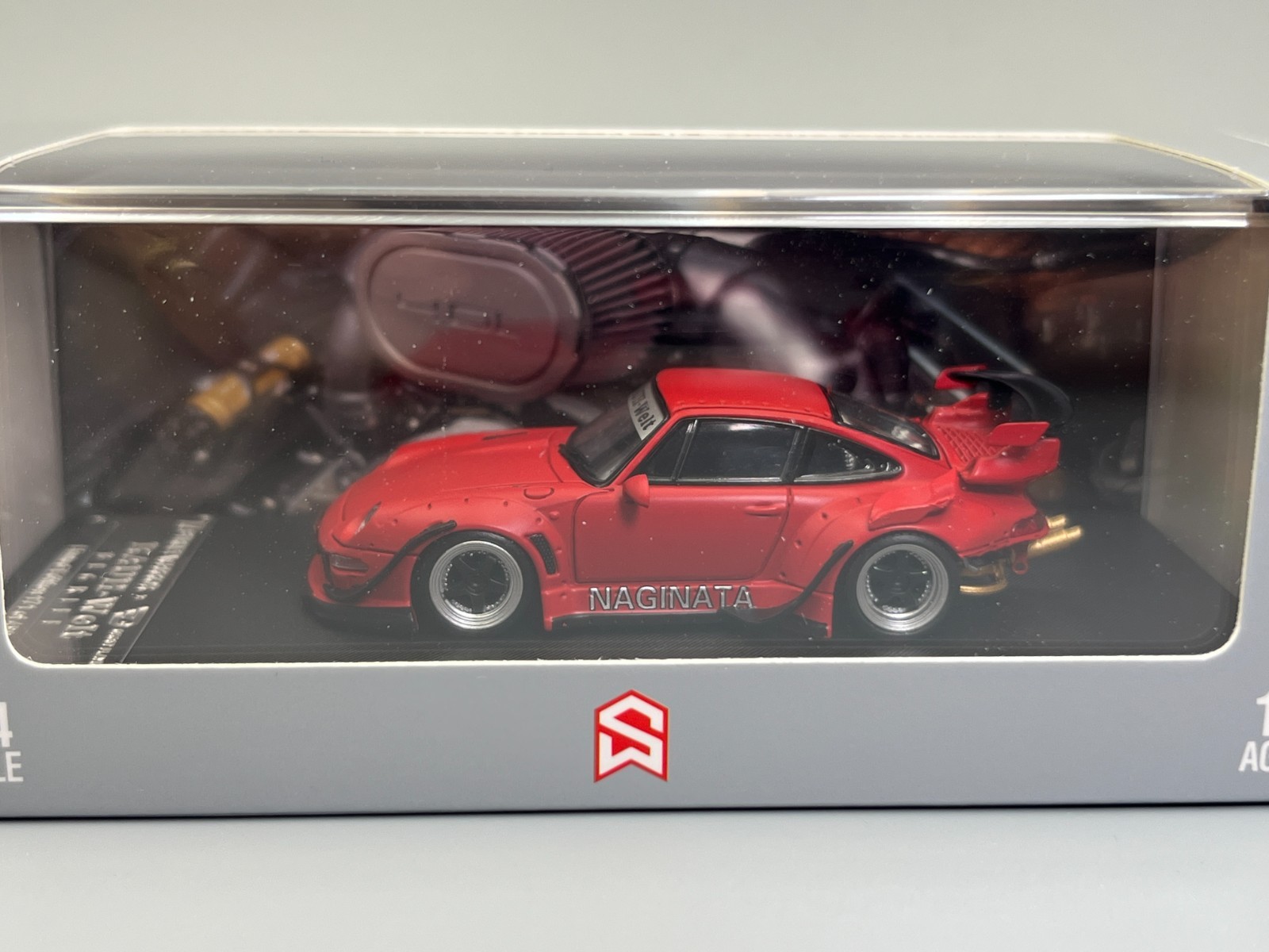 RWB Porsche 911 993 “Naginata” Matte Red Widebody Street Weapon 1/64 scale