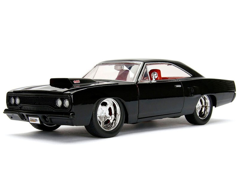 1970 PLYMOUTH ROAD RUNNER 440 BLACK 1/24 DIECAST MODEL CAR BY JADA 99581