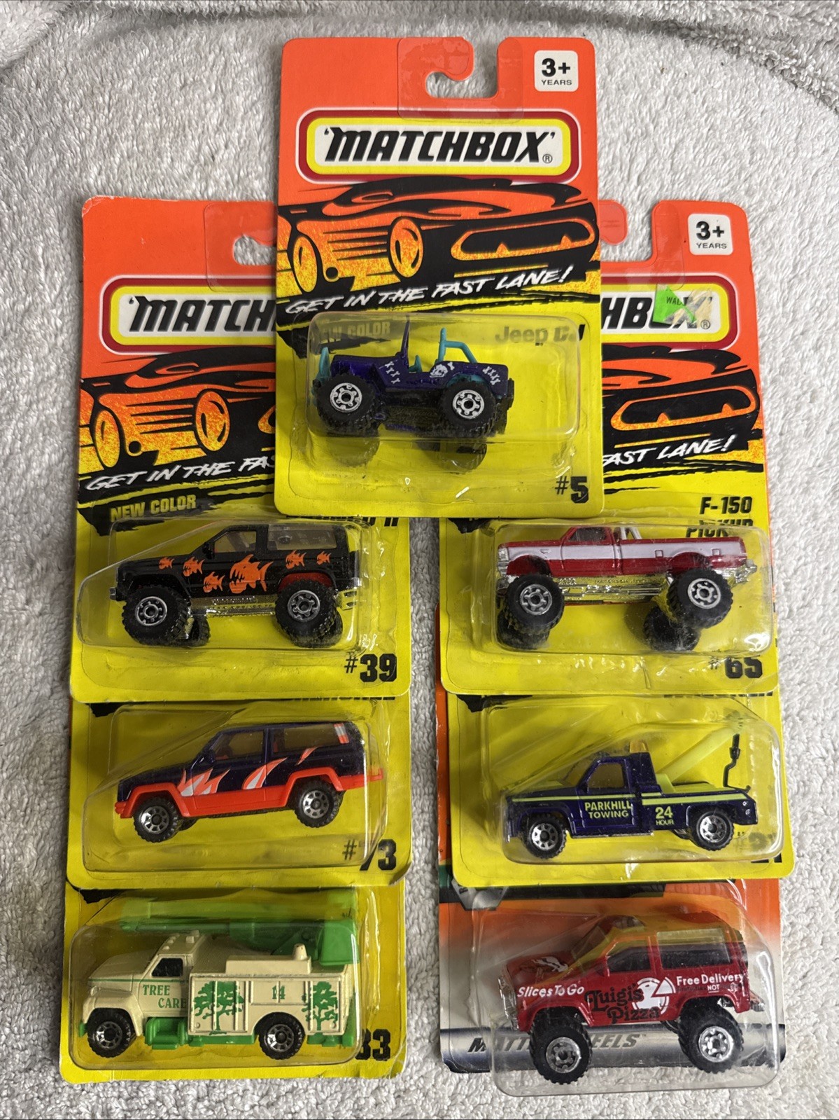 Matchbox Cars Truck Lot Bronco Jeep CJ F-150 Pickup, GMC Wrecker, Utility NEW