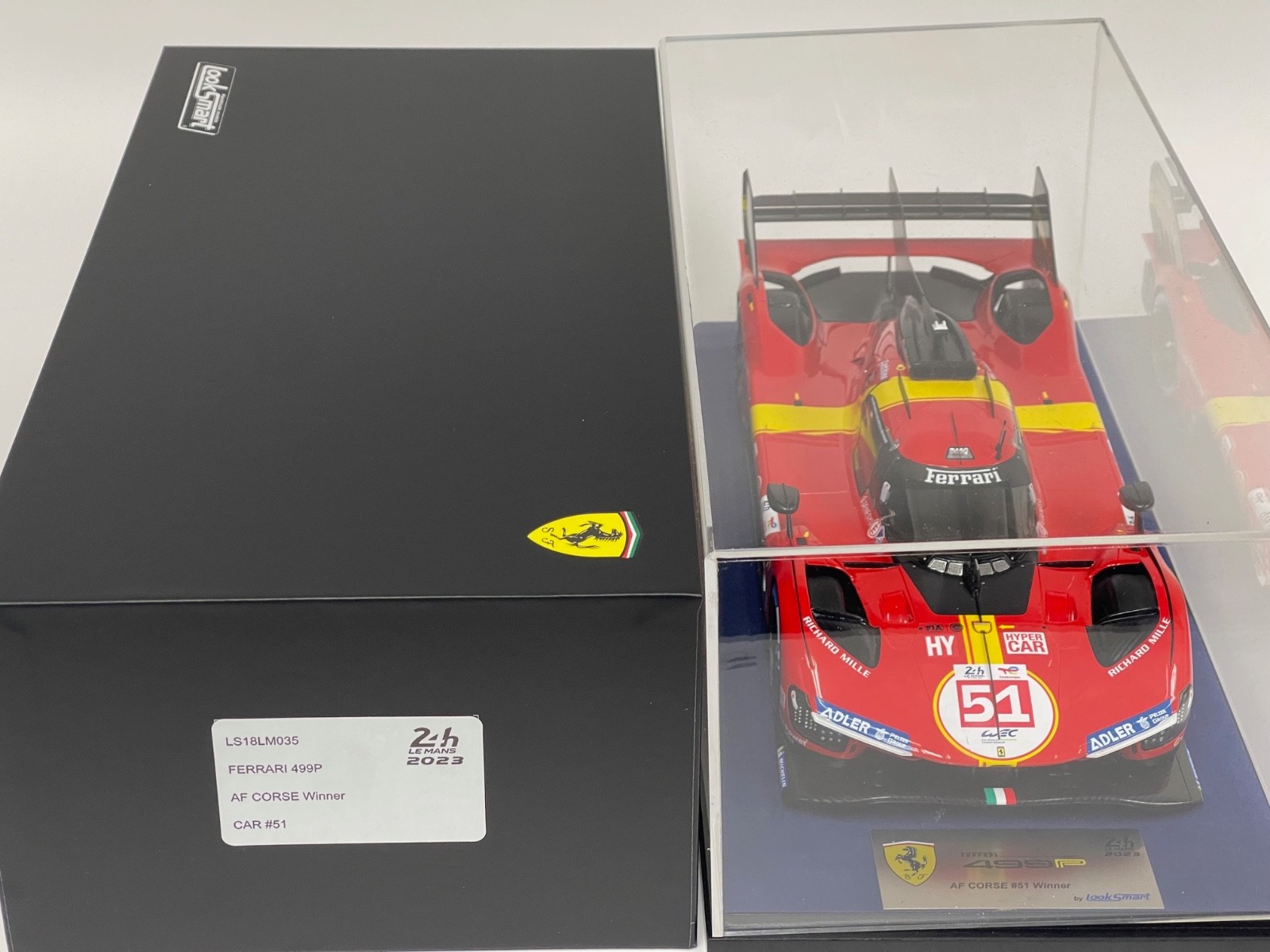 1/18 Looksmart Ferrari 499P AF Course car #51 winner 2023 24 Hours of LeMans