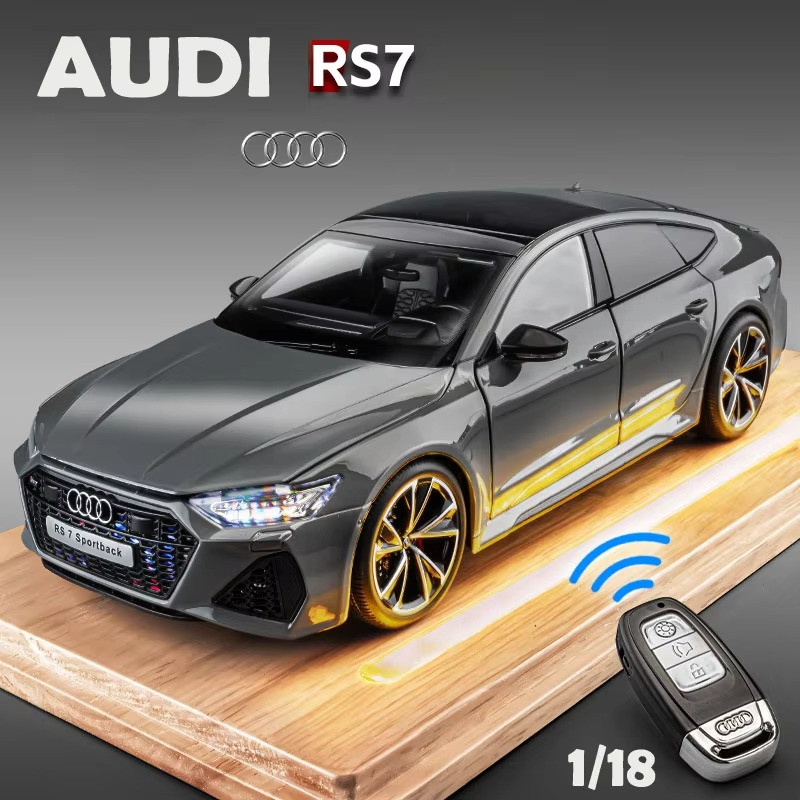Audi RS7 Diecast Model Car 27cm 10.6in | 1:18 Alloy Toy Gift for Car Lover, Remo