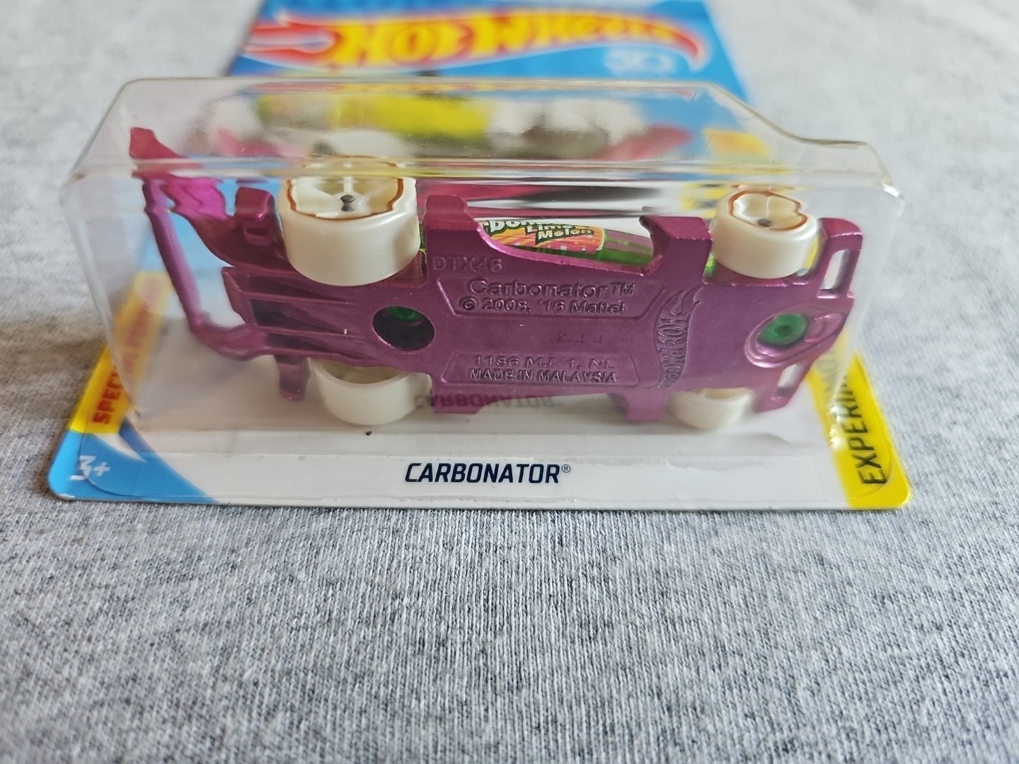2018 Hot Wheels CARBONATOR Green ?/365 GREAT CARD Experimotors KMART COLOR