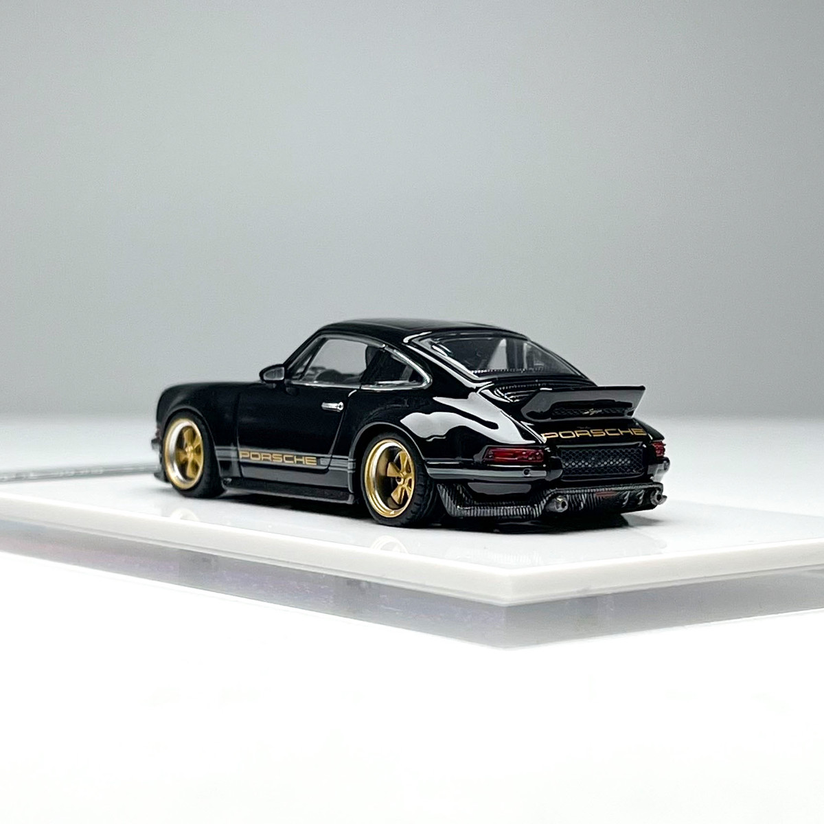 ZM 1:64 911 Singer DLS Coupe Black Die Cast Model Automotive Alloy Collection