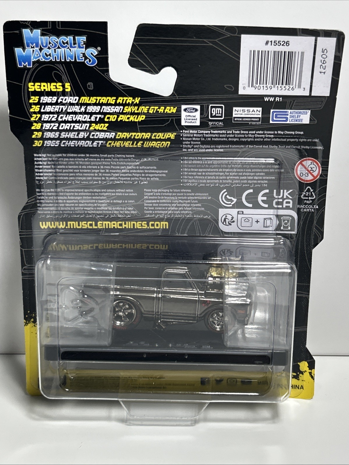 Muscle Machines Limited Edition CHASE 1972 Chevrolet C10 Pickup Black #27