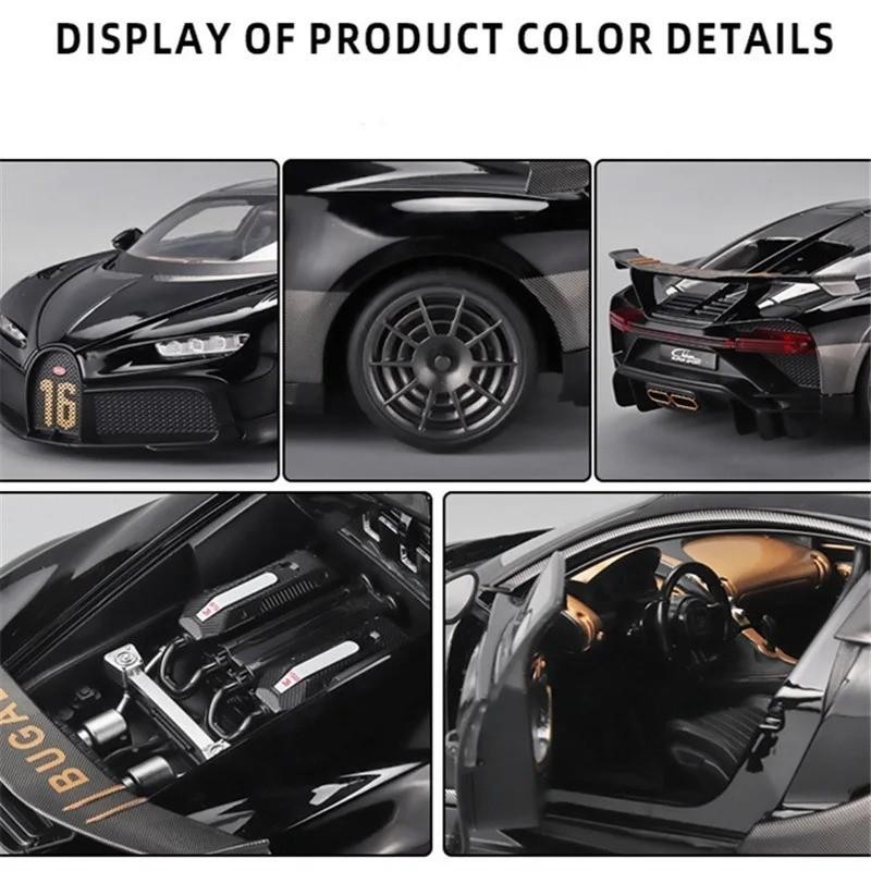 NEW 1:18 Bugatti Chiron Pur Sport Car Diecast Alloy Metal Model Collection Gift