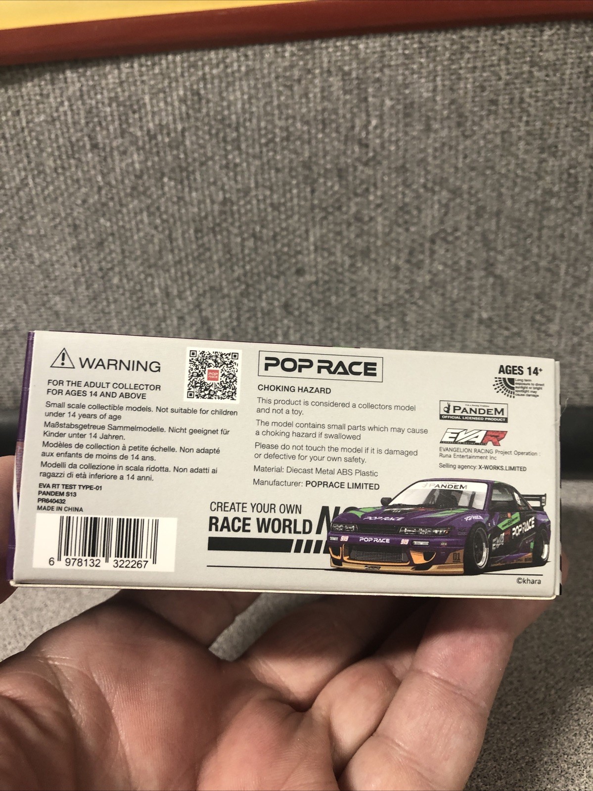 Pop Race 1:64 Factory Sealed EVA RT Test Type-01 Pandem S13 Nissan Silvia #432