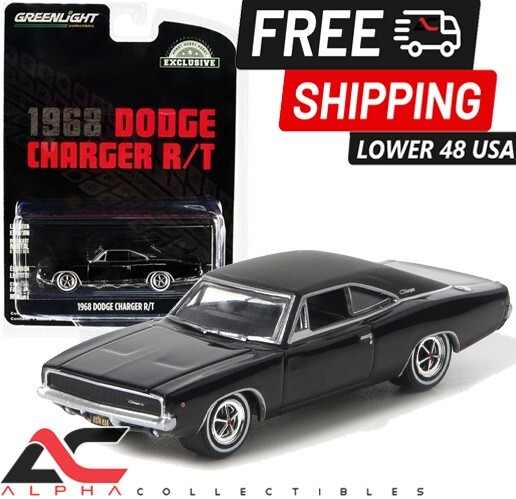 GREENLIGHT 44724 1:64 1968 DODGE CHARGER R/T (BLACK)