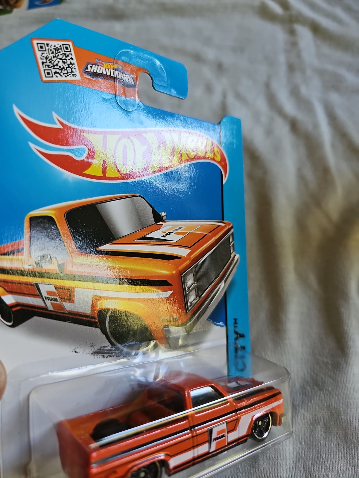 2015 Hot Wheels ’83 CHEVY SILVERADO Orange 16/250 GREAT CARD Performance FRAM