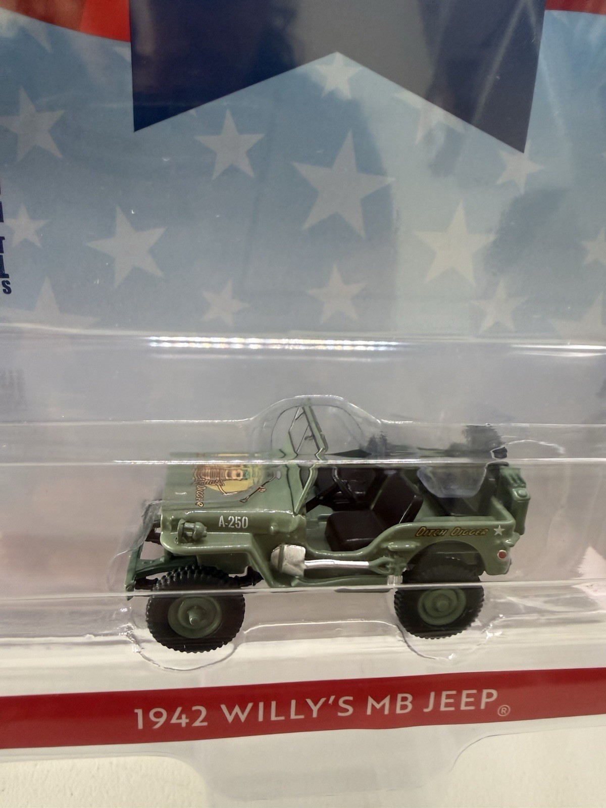 GreenLight 1:64 1942 Willys MB Jeep Green America 250 Limited Edition Diecast