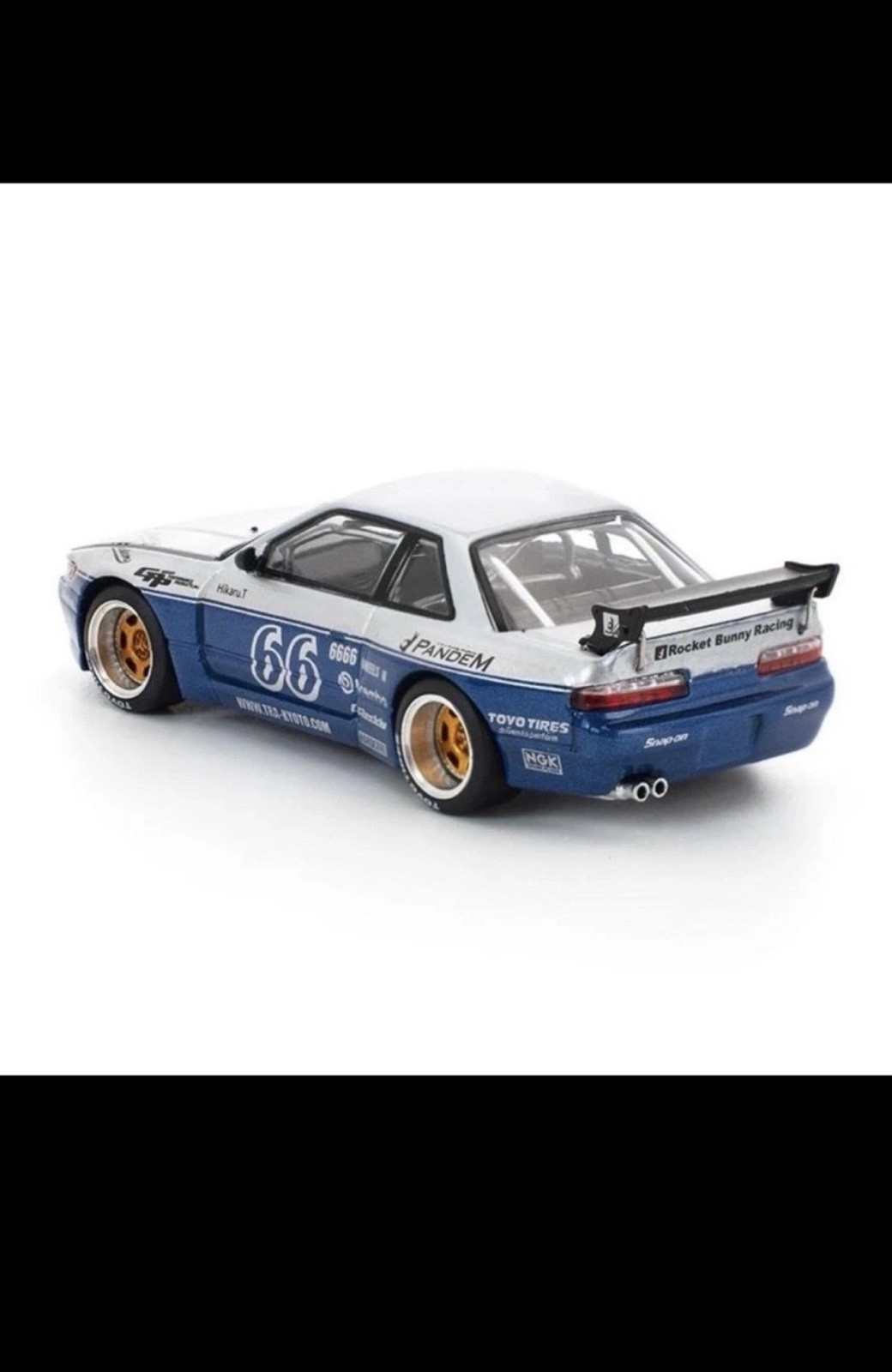 Pop Race 1:64 Nissan Silvia Pandem S13 Moontech Blue #264