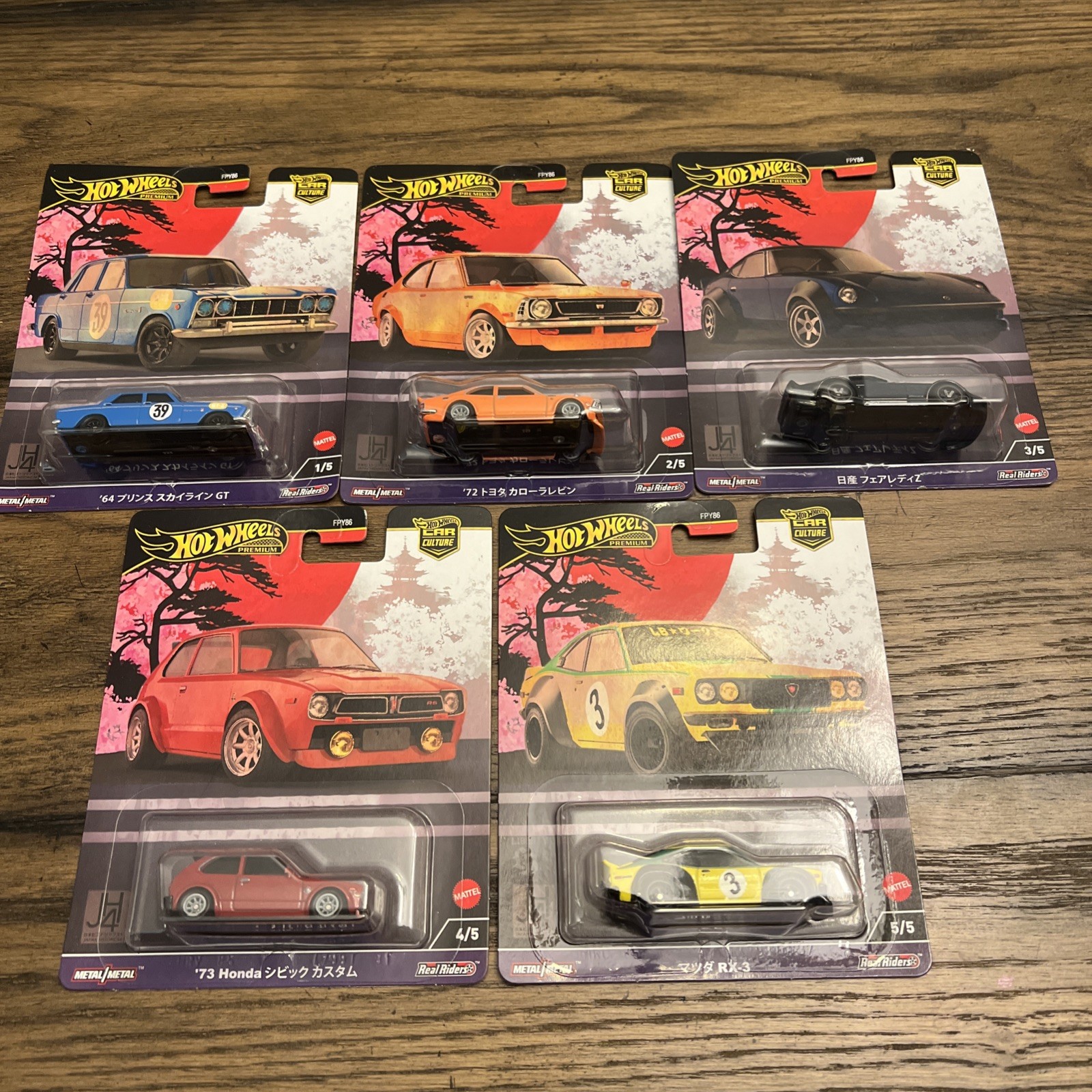 Hot Wheels Car Culture Japanese Cars Set 1-5