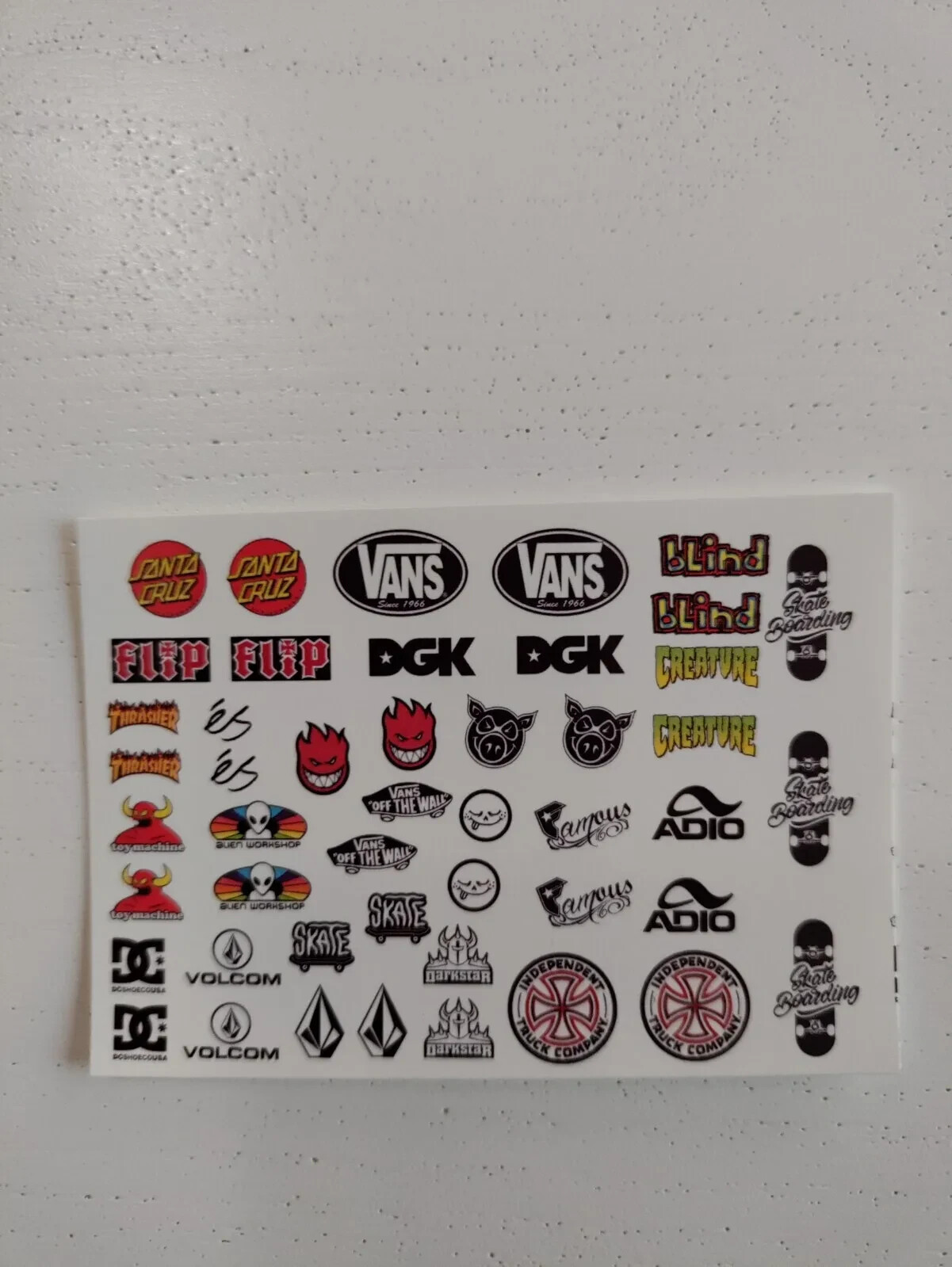 1/64 for hot wheels waterslide decals vans dc skater MADE IN THE USA!