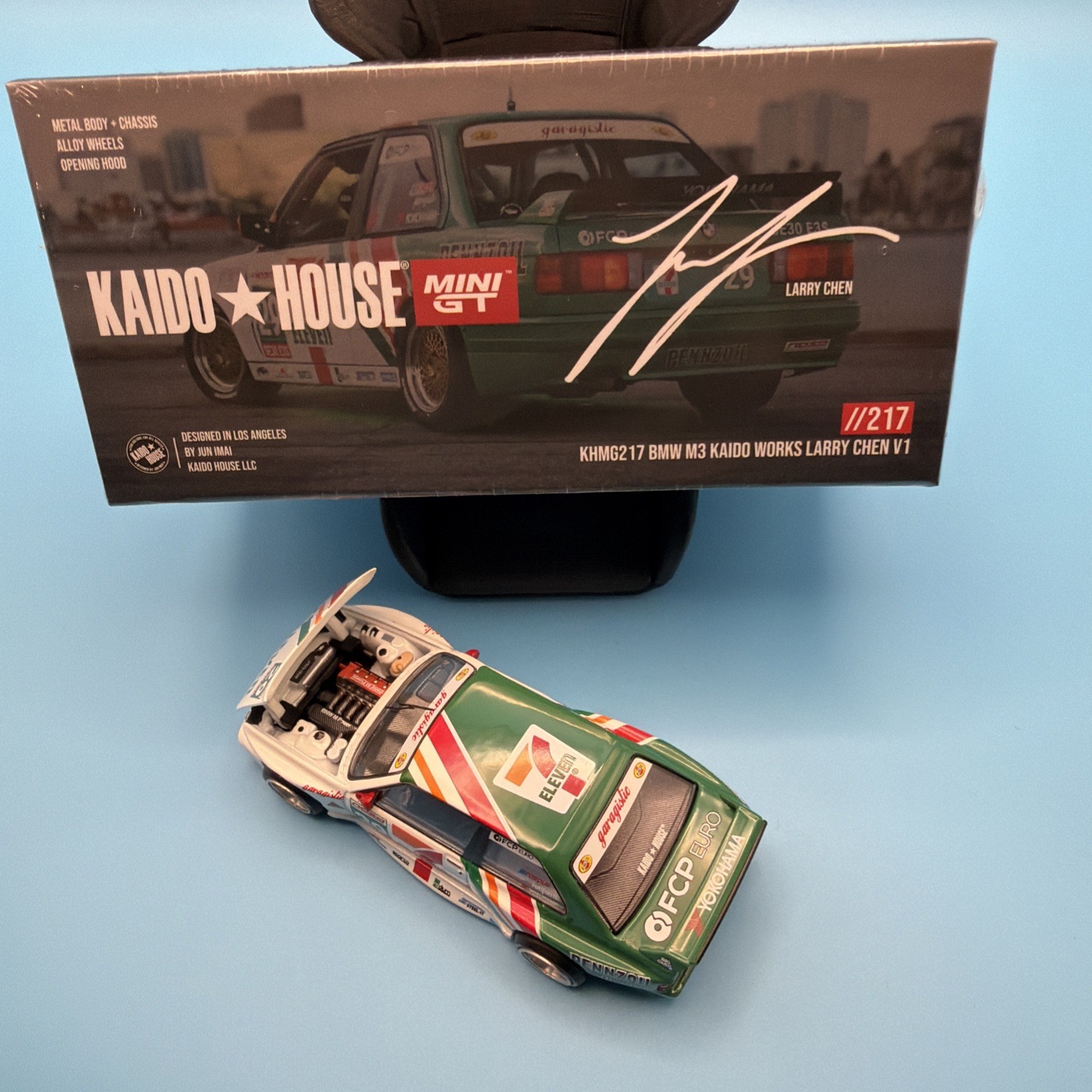 Kaido House x Mini GT 7-Eleven BMW M3 Kaido Works Larry Chen V1 #217 1/64 Sealed