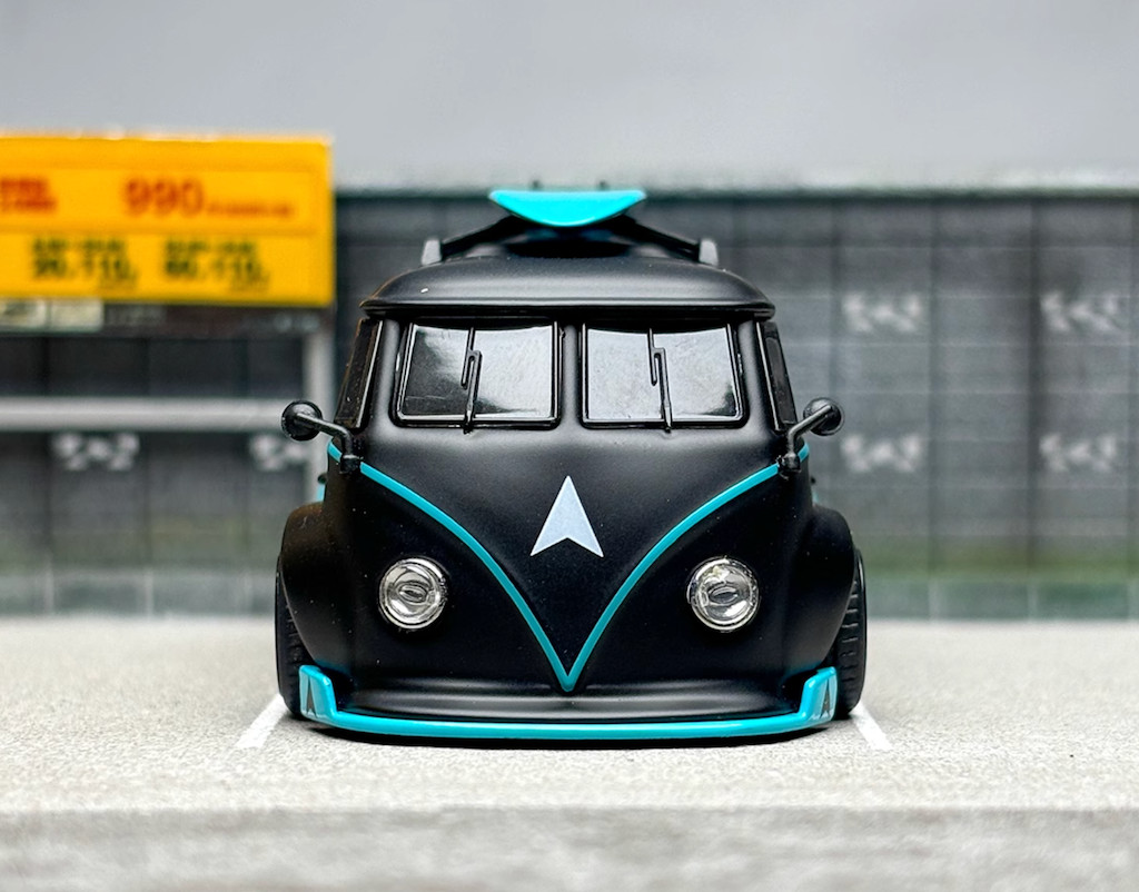 Liberty 1:64 Black Blue VW T1 Kombi Van Camper Sports Model Diecast Metal Car