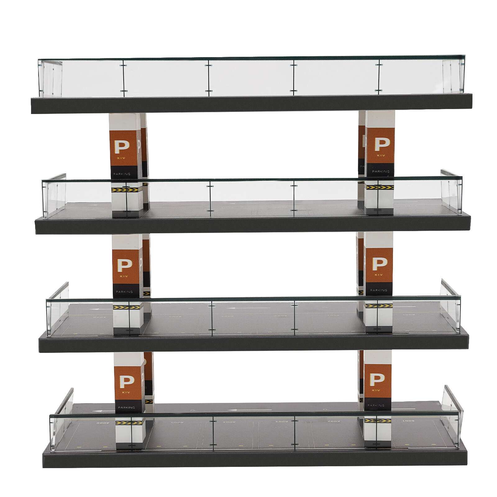 4-Story Diorama 1/64 Car Garage Model Parking Lot Backdrop Display Scene Model
