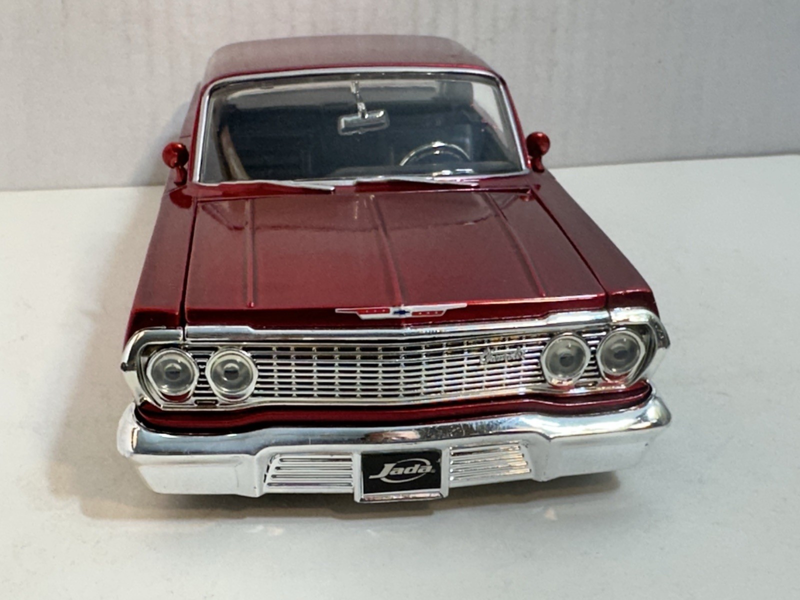JADA DUB CITY 1963 CHEVY IMPALA RED 1:24 DIECAST MODEL CAR NEW NO BOX