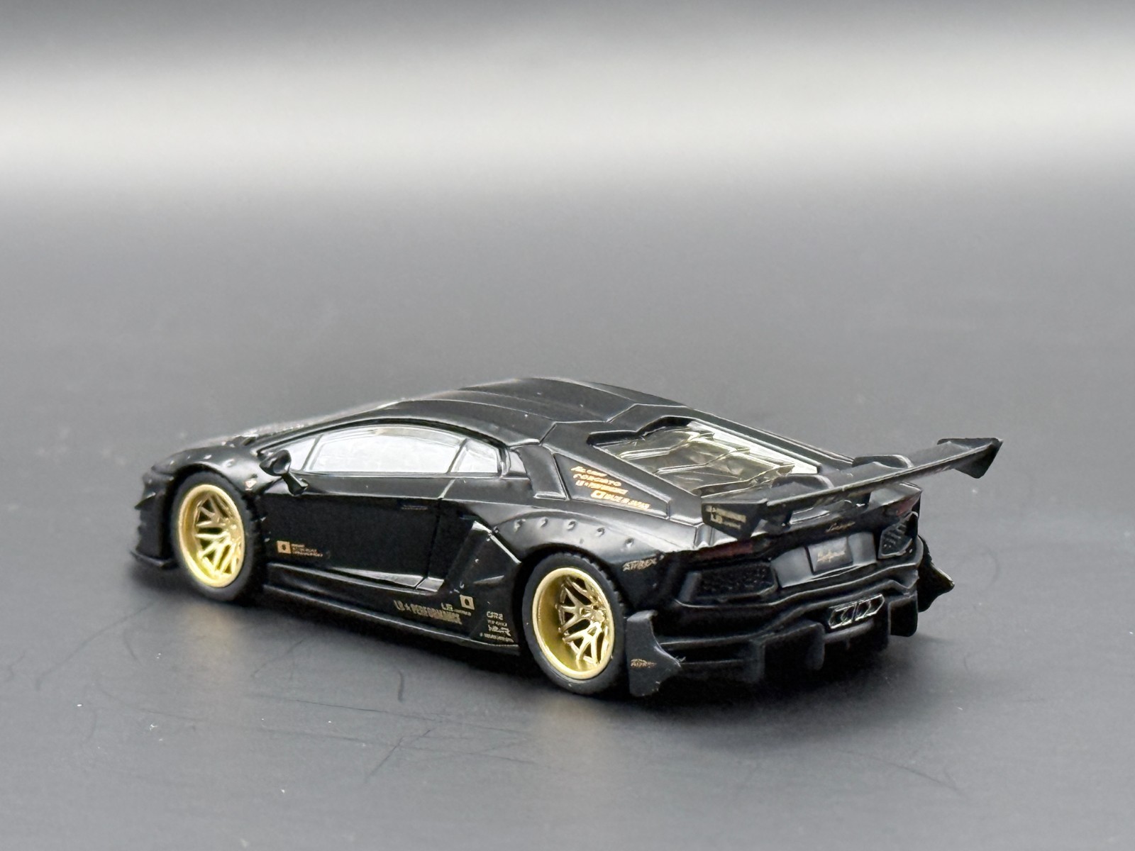 Mini GT LB-WORKS Lamborghini Aventador Matte Black #1087 1/64