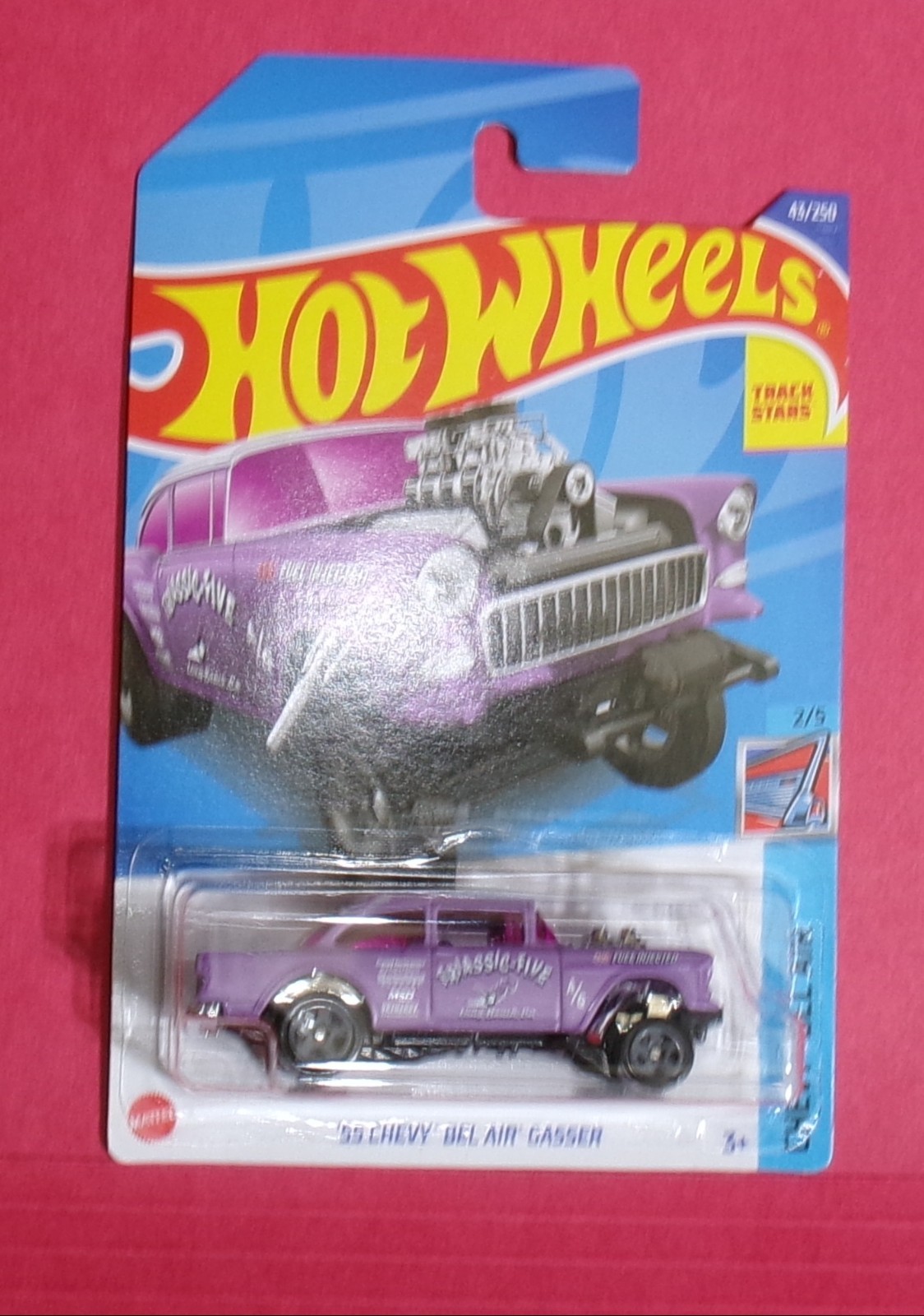 HOT WHEELS 1955 CHEVROLET BELAIR GASSER NHRA DRAGCARS LOT OF 4 MOC