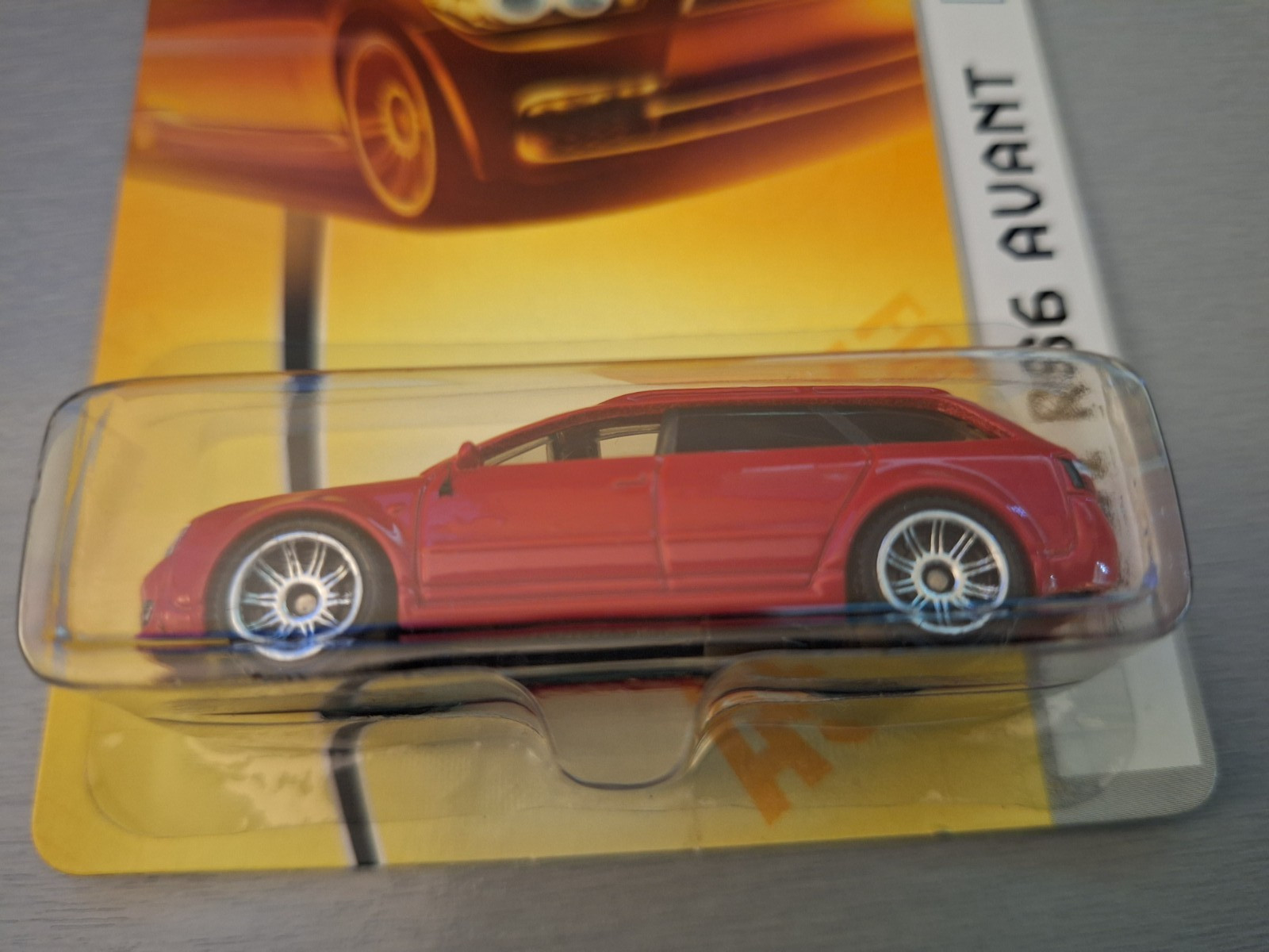 Matchbox Audi RS6 Avant – red, 2008, International Long Card, multi-spoke wheels