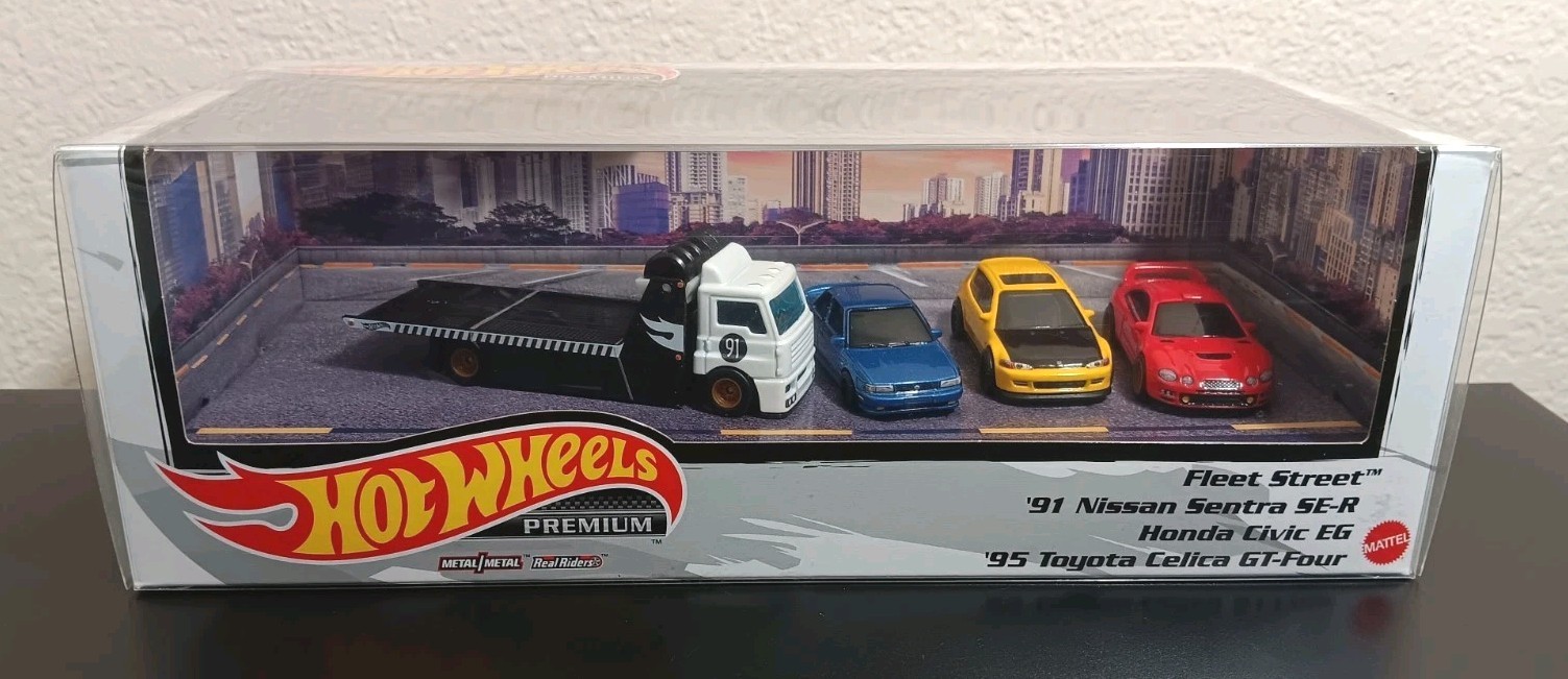 2022 Hot Wheels Premium Set JDM Tuner Diorama Fleet Street Nissan Honda Toyota