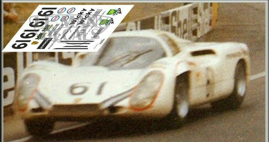 Decals Porsche 907 Le Mans 1970 61 1:32 1:43 1:24 1:18 decals