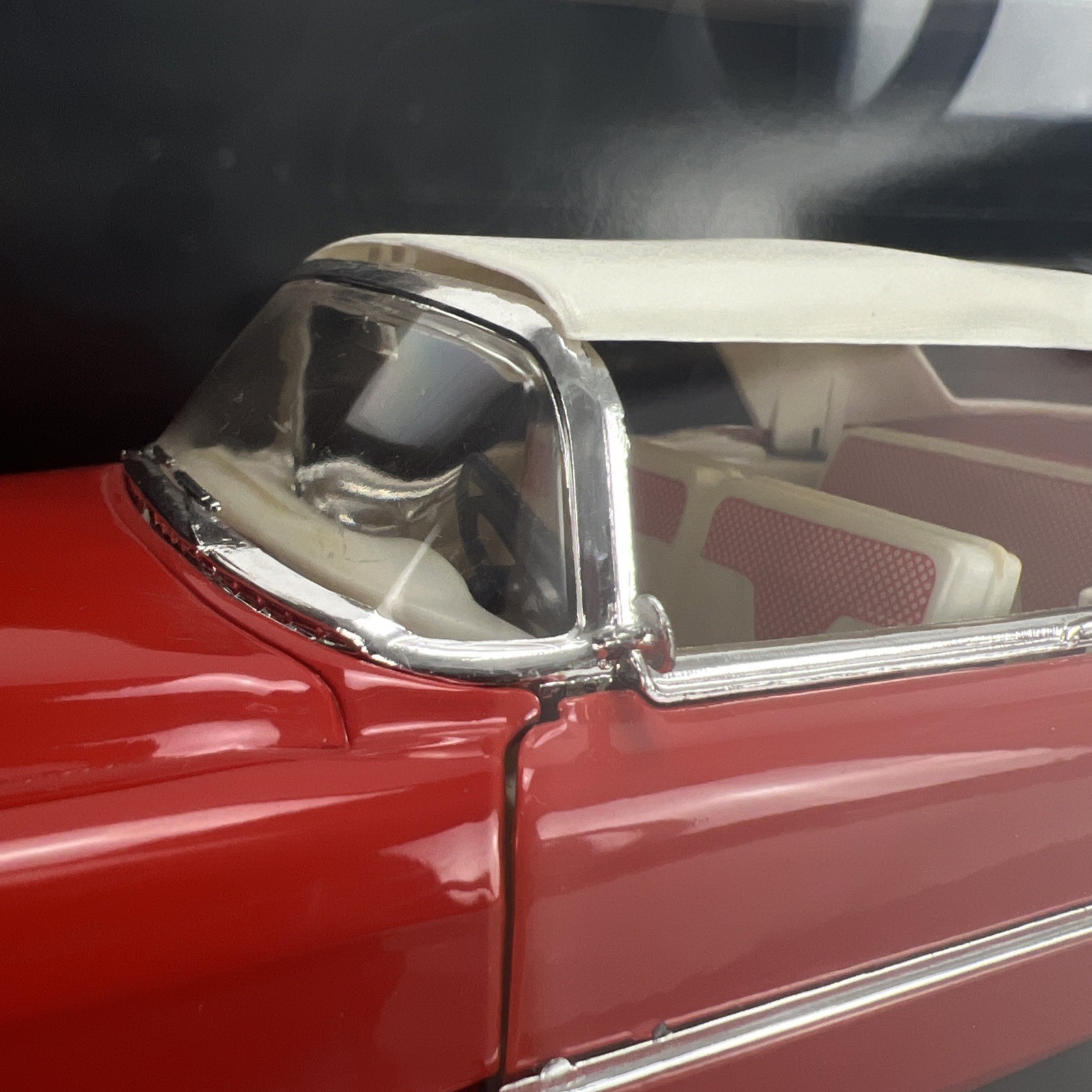 Cadillac Eldorado 1955 1:18 Die Cast Prestige Solido France Red Removable Top