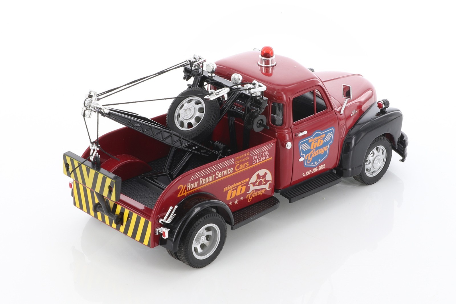 1953 Chevy Tow Truck, Red – Welly 22086S/4D – 1/24 scale Diecast Model Toy Car