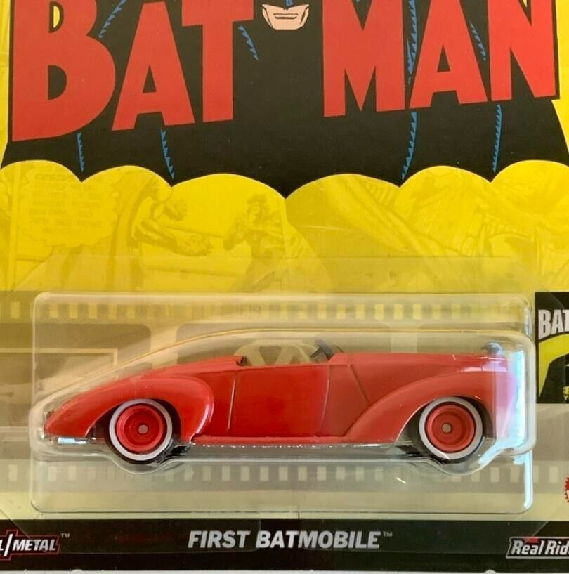 NEW Hot Wheels DC Premium Pop Culture BATMAN FIRST BATMOBILE HVJ40 1:64 Scale