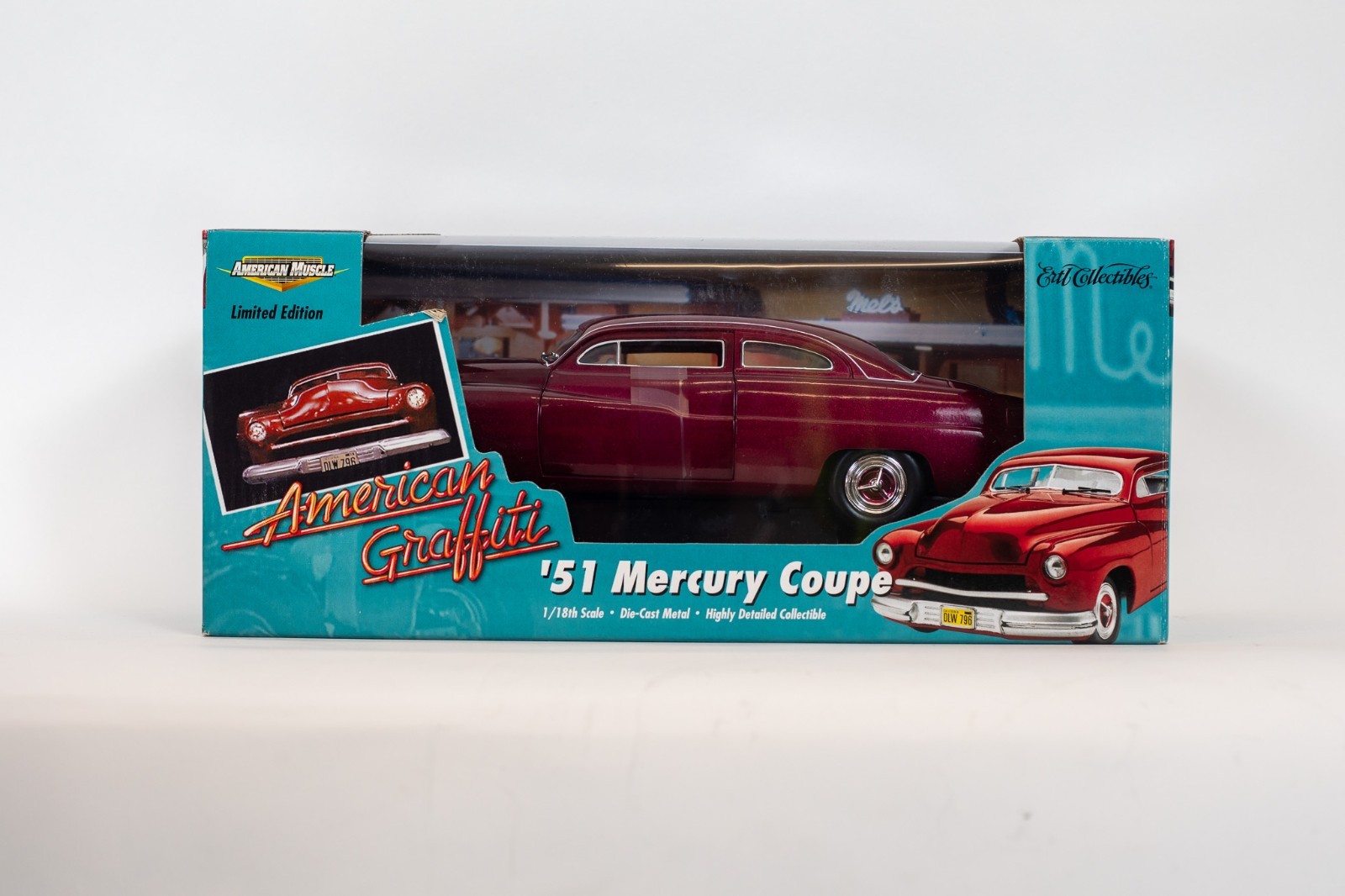 Ertl American Graffiti 1951 Mercury Coupe Burgundy 1:18 Diecast Limited Edition