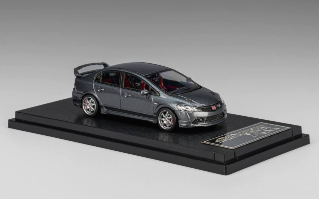 MT 1/64 HONDA CIVIC FD2 MUGEN RR W/Interior/Engine Model Car -GREY-#MT6411A2